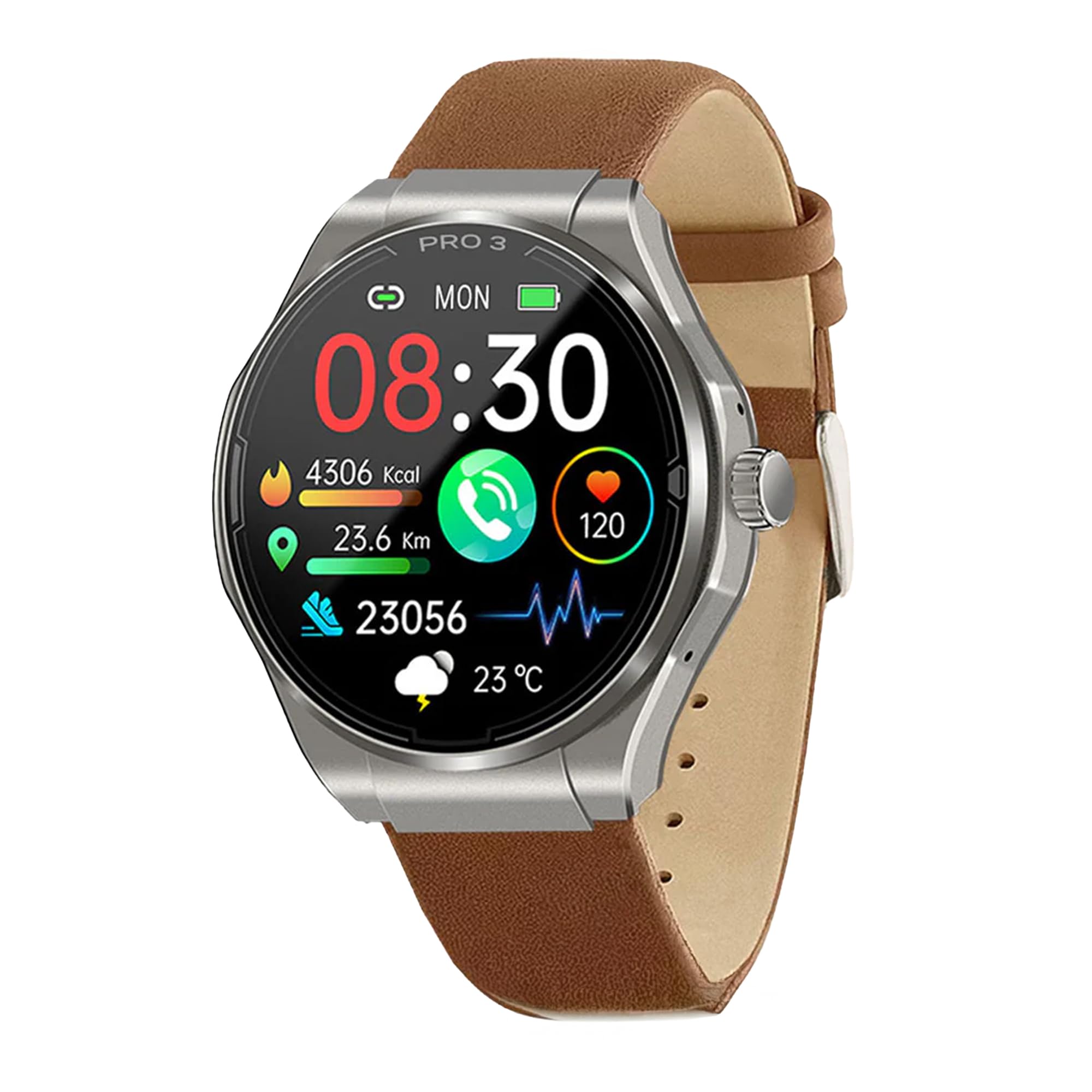 Knauermann PRO 3 (2024) Argento, argento, Normal, Vera pelle marrone