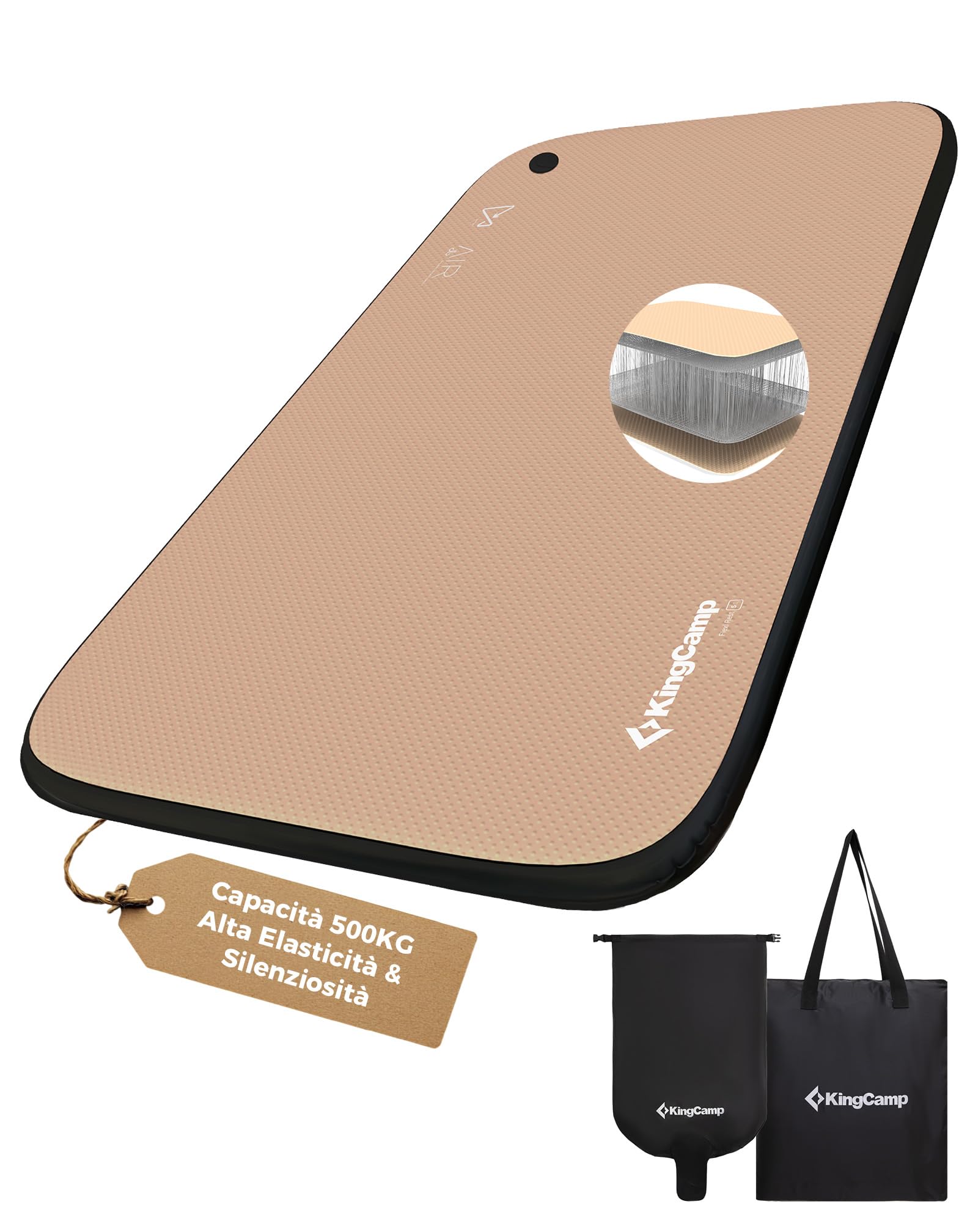 Kingcamp Materassino da Campeggio Gonfiabile 110cm