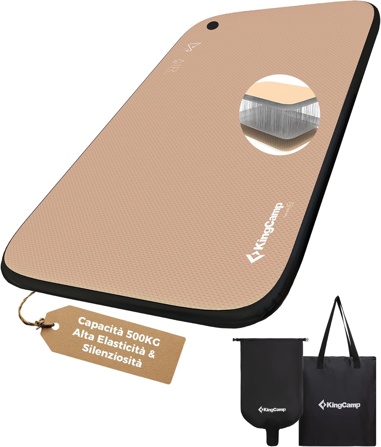 Kingcamp Materassino da Campeggio Gonfiabile 110cm - immagine 1