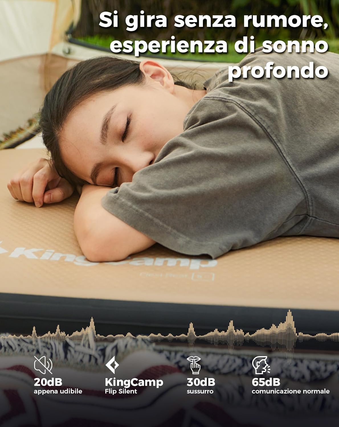 Kingcamp Materassino da Campeggio Gonfiabile 110cm - immagine 4