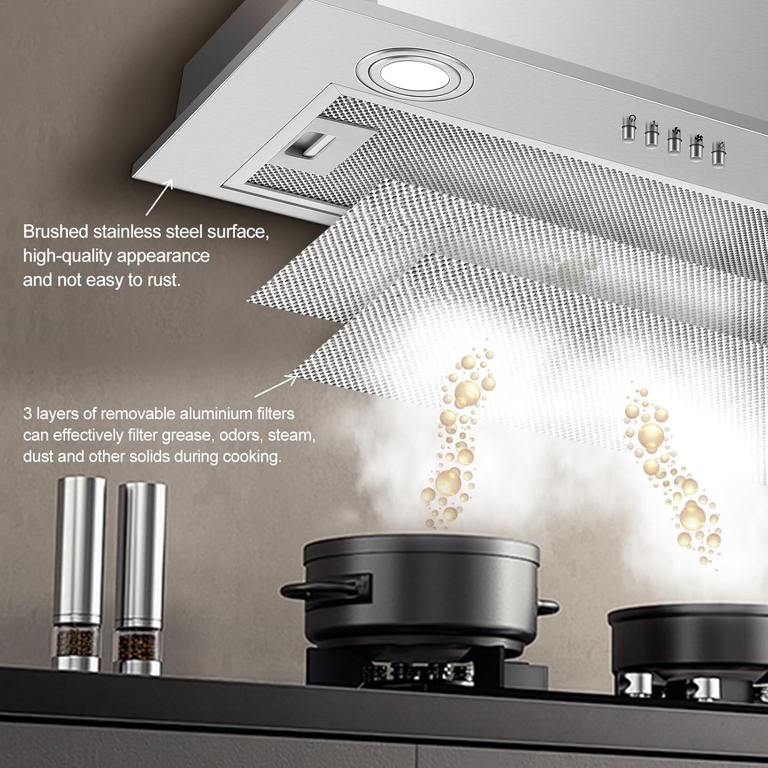 Kichpower Cappa Aspirante da Incasso 52cm 300m³/h - immagine 3