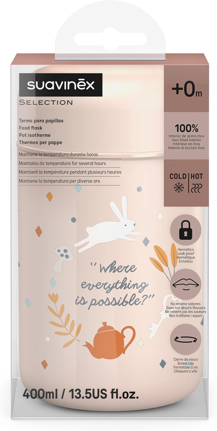 Suavinex Thermos per Pappe Portapappa 350ml, Rosa - immagine 2