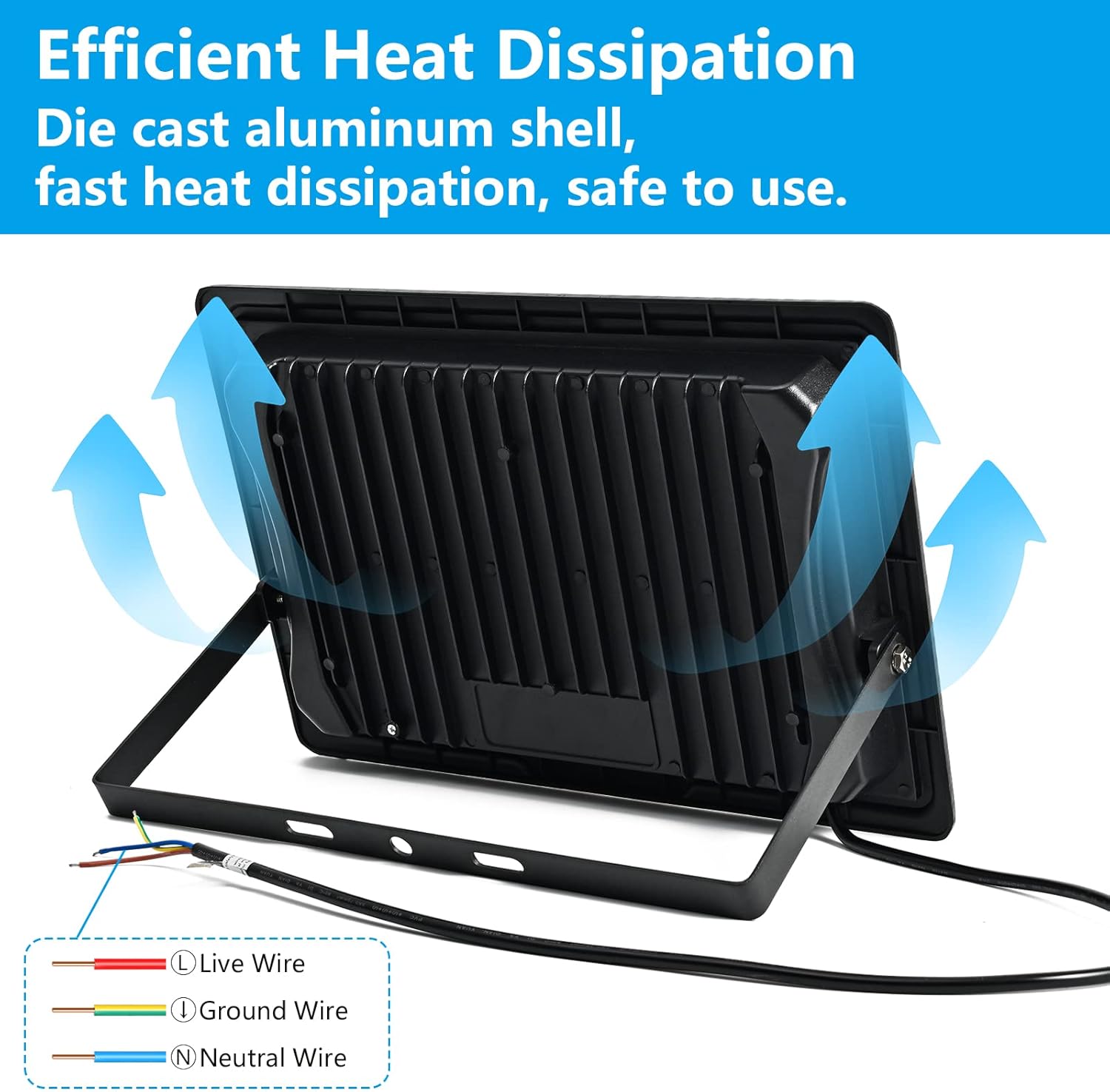 Toobettp Proiettore LED Esterni 200W 20000lm - immagine 5