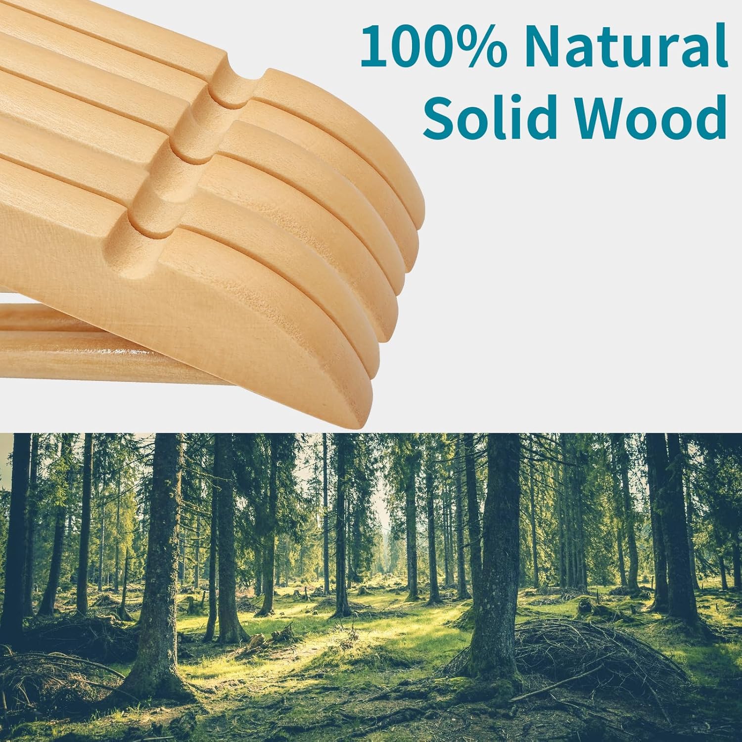 Abheng Grucce Legno 80 Pezzi, Naturale - immagine 3