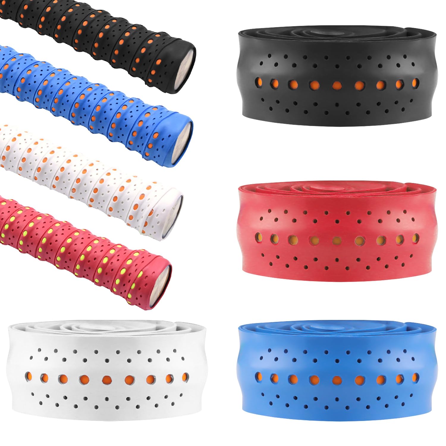 4 Pezzi Overgrip Padel, Grip Padel, Grip Racchetta Tennis, Nastro Overgrip Autoadesivo, Antiscivolo Racket Grip per Racchette da Badminton, Racchetta da Tennis