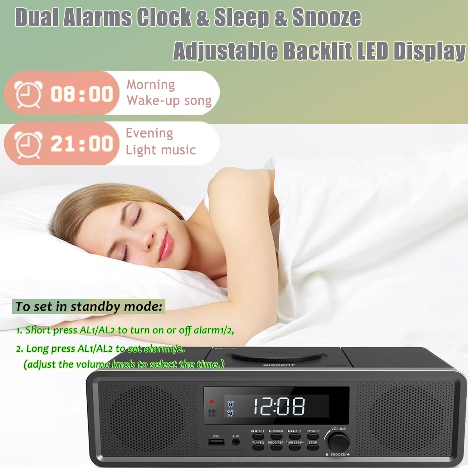 Impianto Stereo Compatto Home CD con Bluetooth - immagine 4