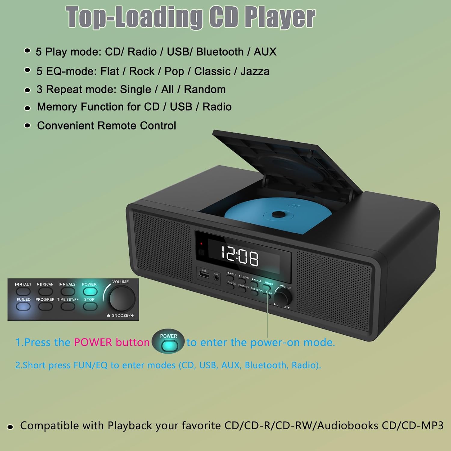 Impianto Stereo Compatto Home CD con Bluetooth - immagine 5