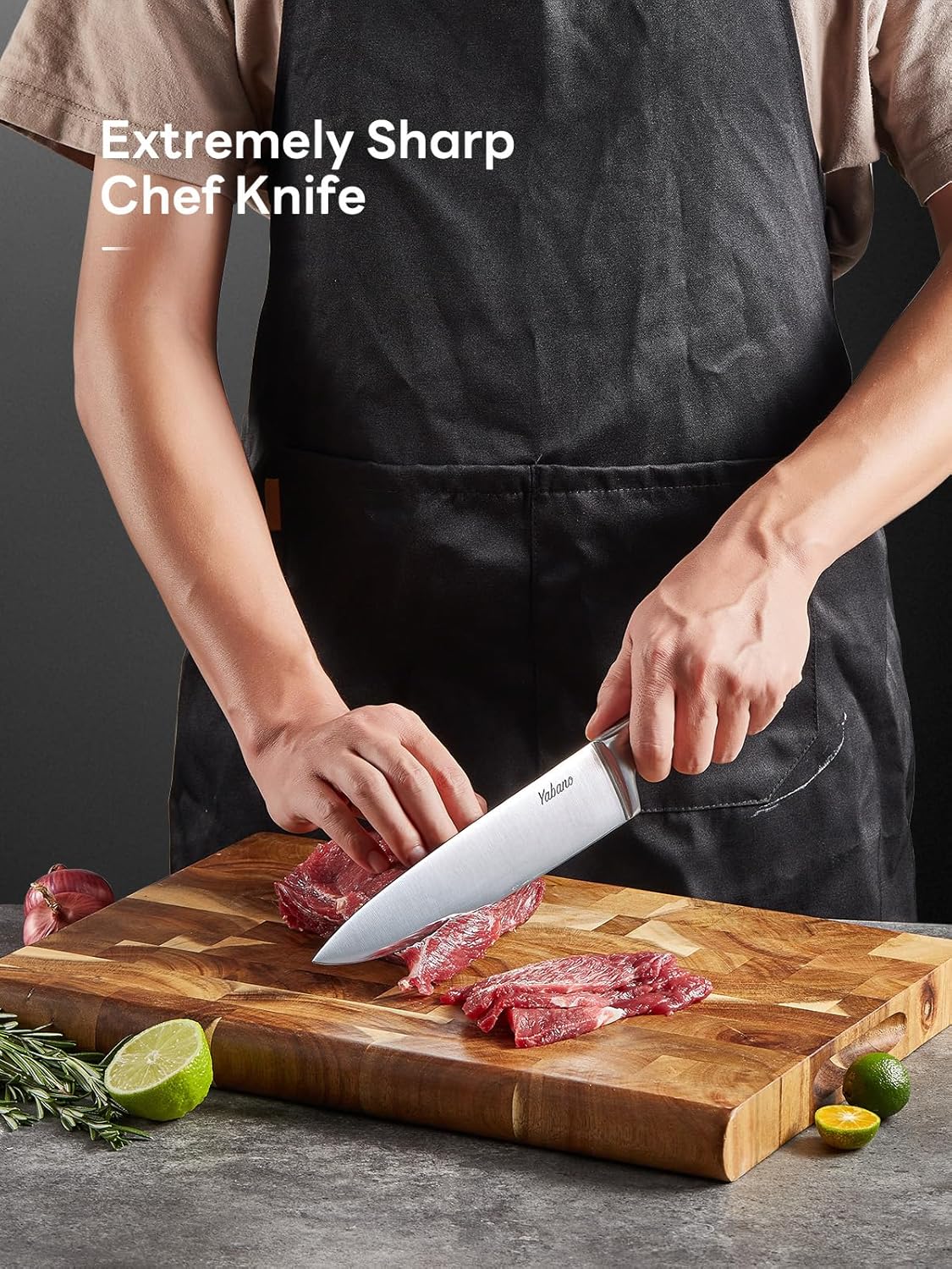 Set Coltelli da Cucina con Ceppo 7 Pezzi, Acciaio Inox - immagine 4