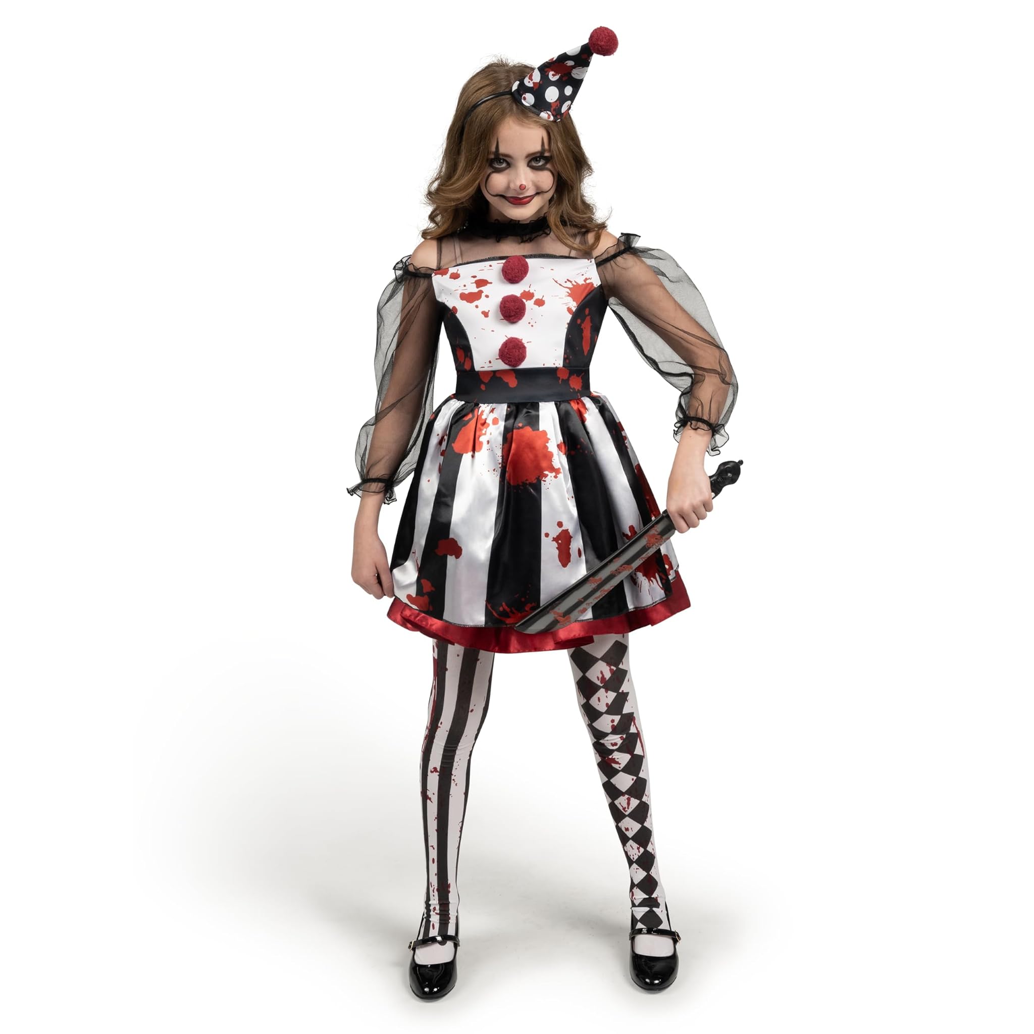 Spooktacular Creations Costume Clown Spaventoso Bambina