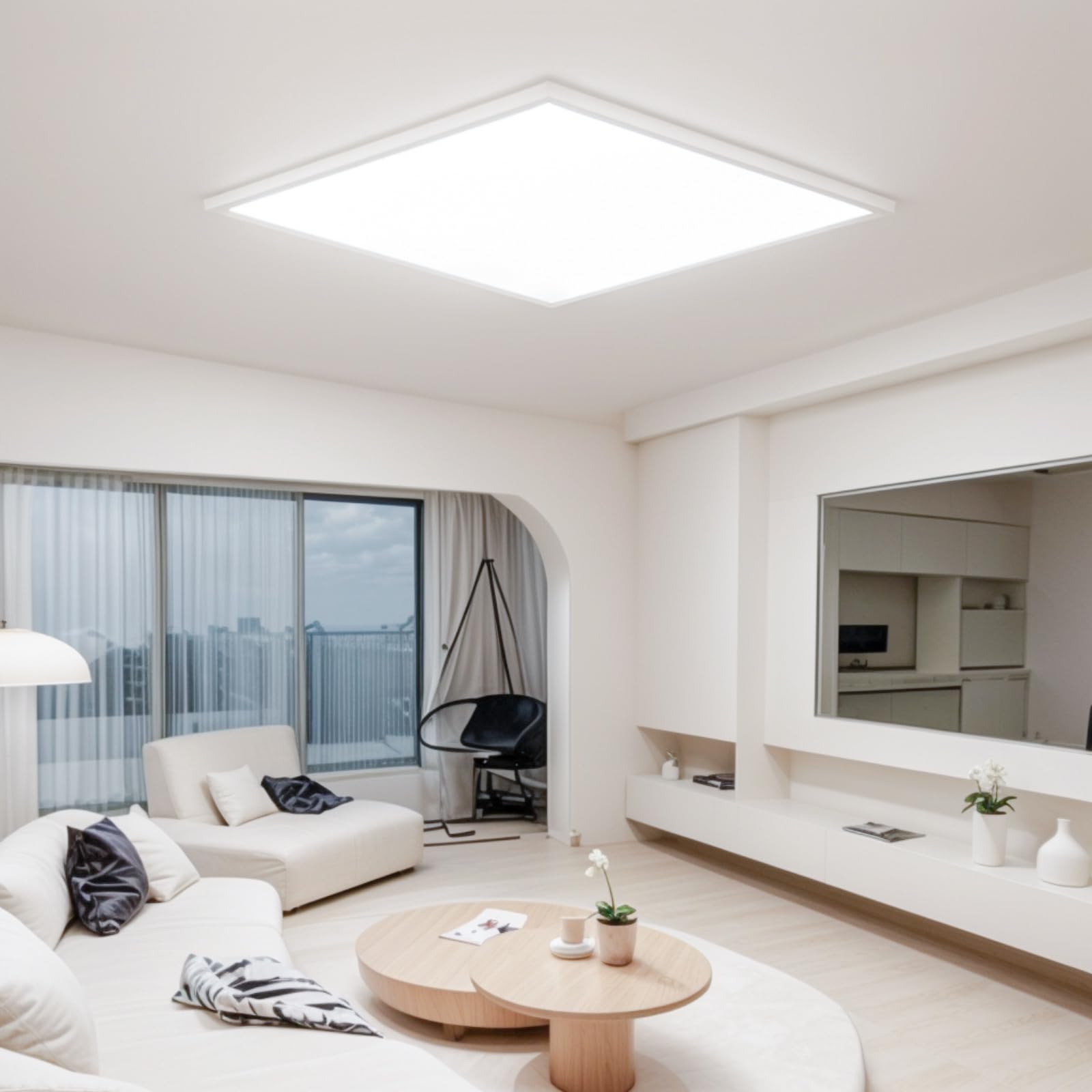 OTREN Plafoniera LED Soffitto 40CM, Lampada da Soffitto Moderno 4000K, 36W Plafoniera Pannello LED Lampadario Luce per Camera da Letto, Bagno, Cucina, Soggiorno, Balcone