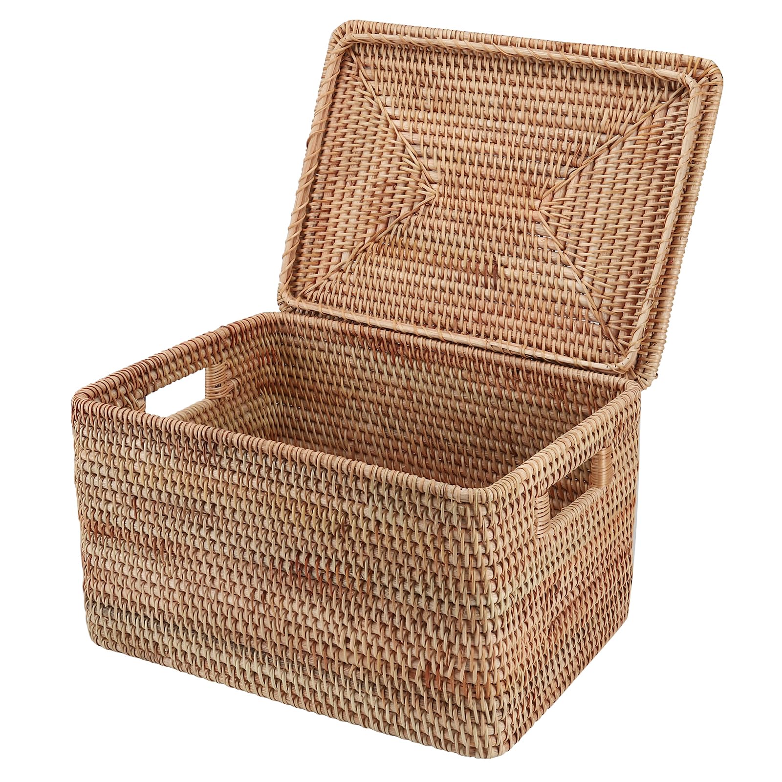 Cestino in Rattan con Coperchio 40x36x37 cm