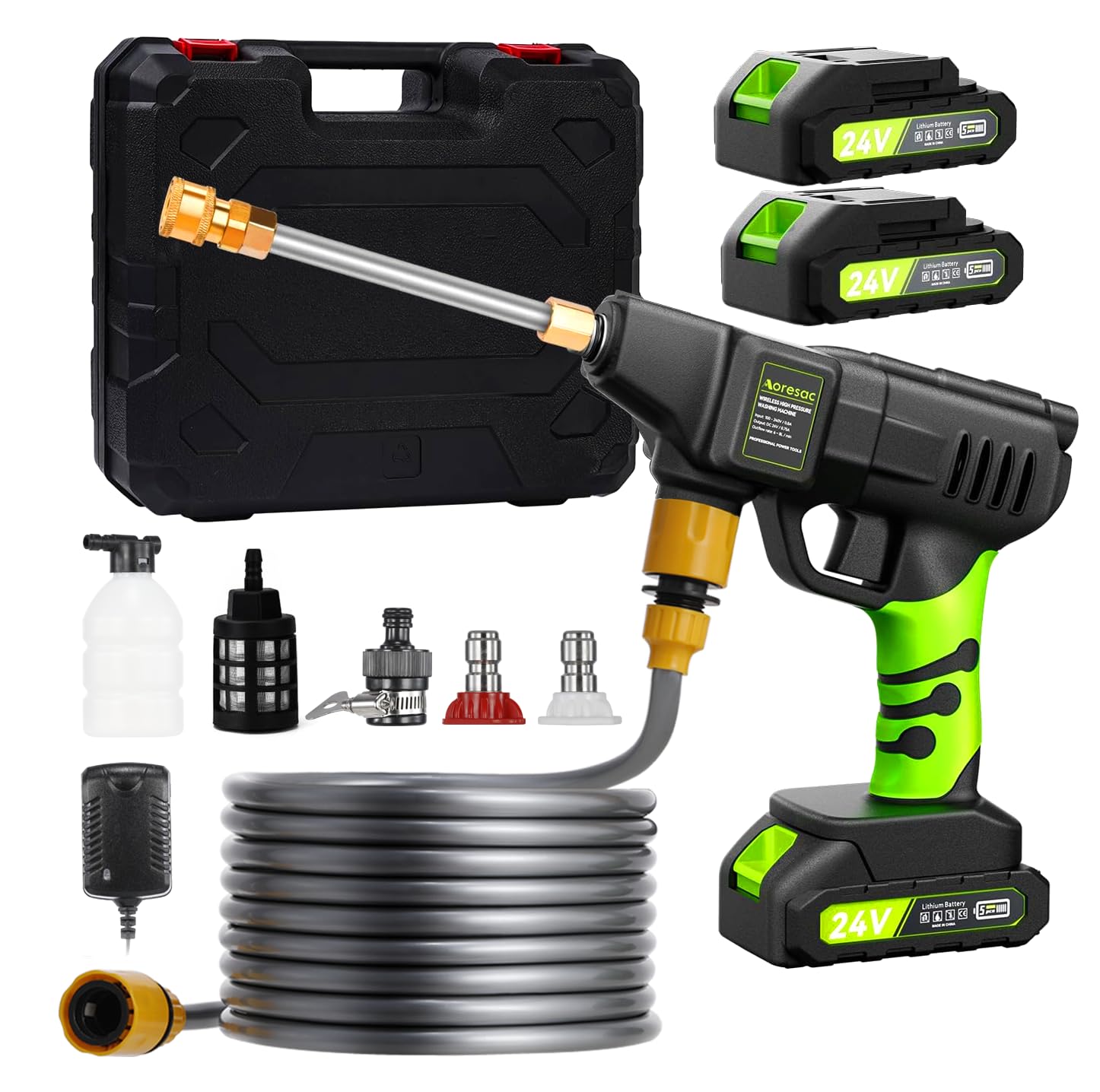 Aoresac Idropulitrice a Batteria 800PSI con 2 Batterie
