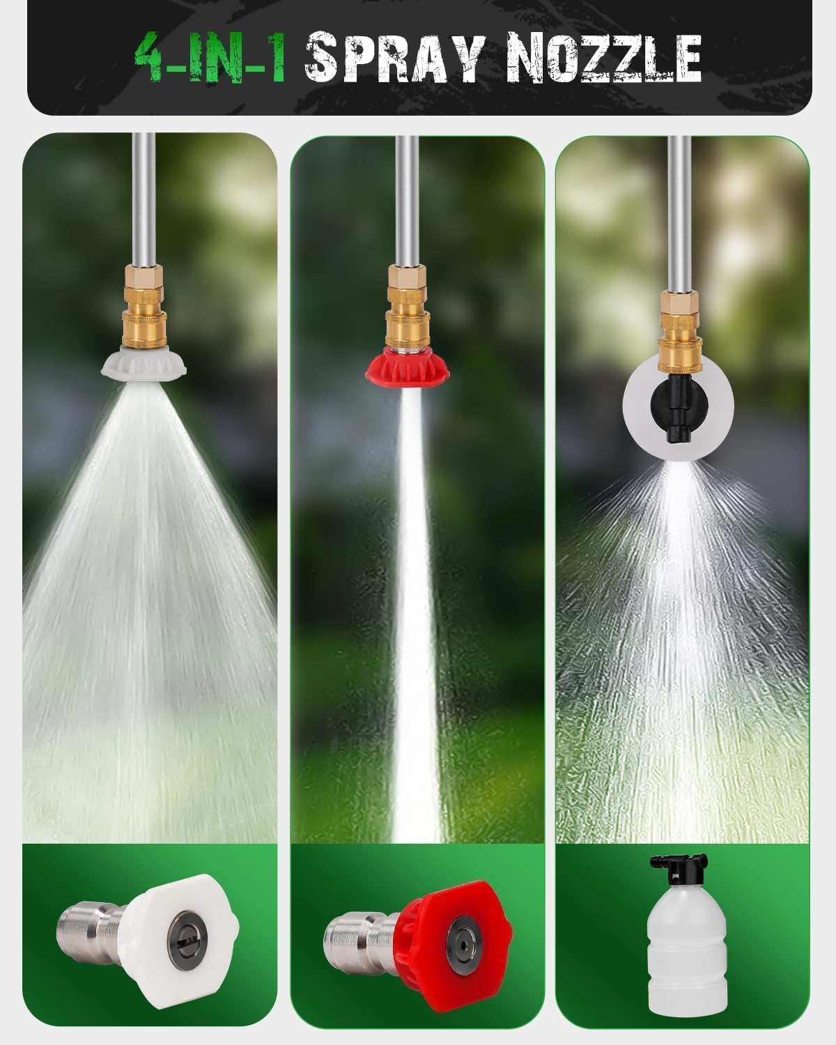 Aoresac Idropulitrice a Batteria 800PSI con 2 Batterie - immagine 3