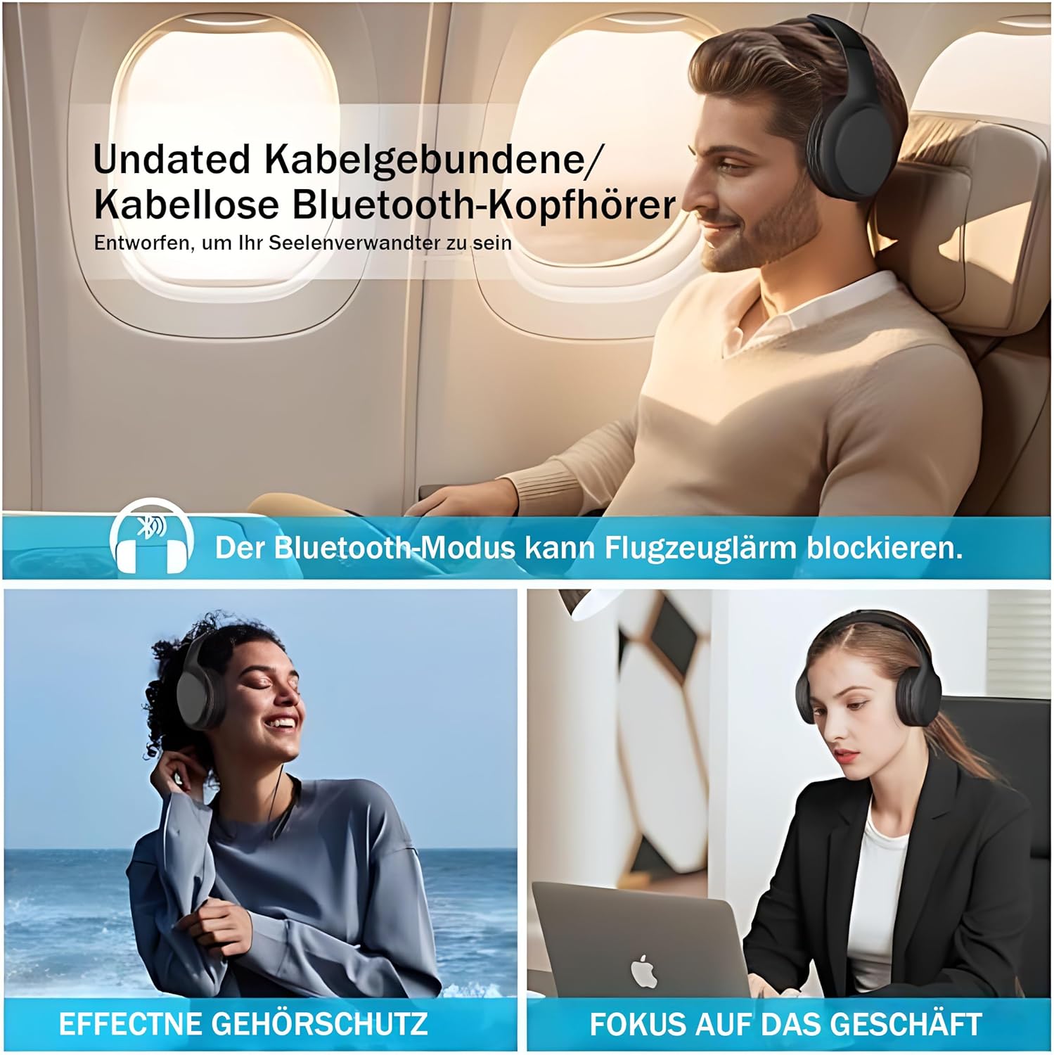 Elzle Cuffie Bluetooth Over-Ear 82h - immagine 3