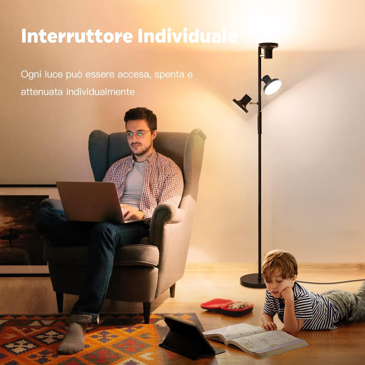 SIBRILLE Lampada da Terra Dimmerabile 36W 2500LM - immagine 2