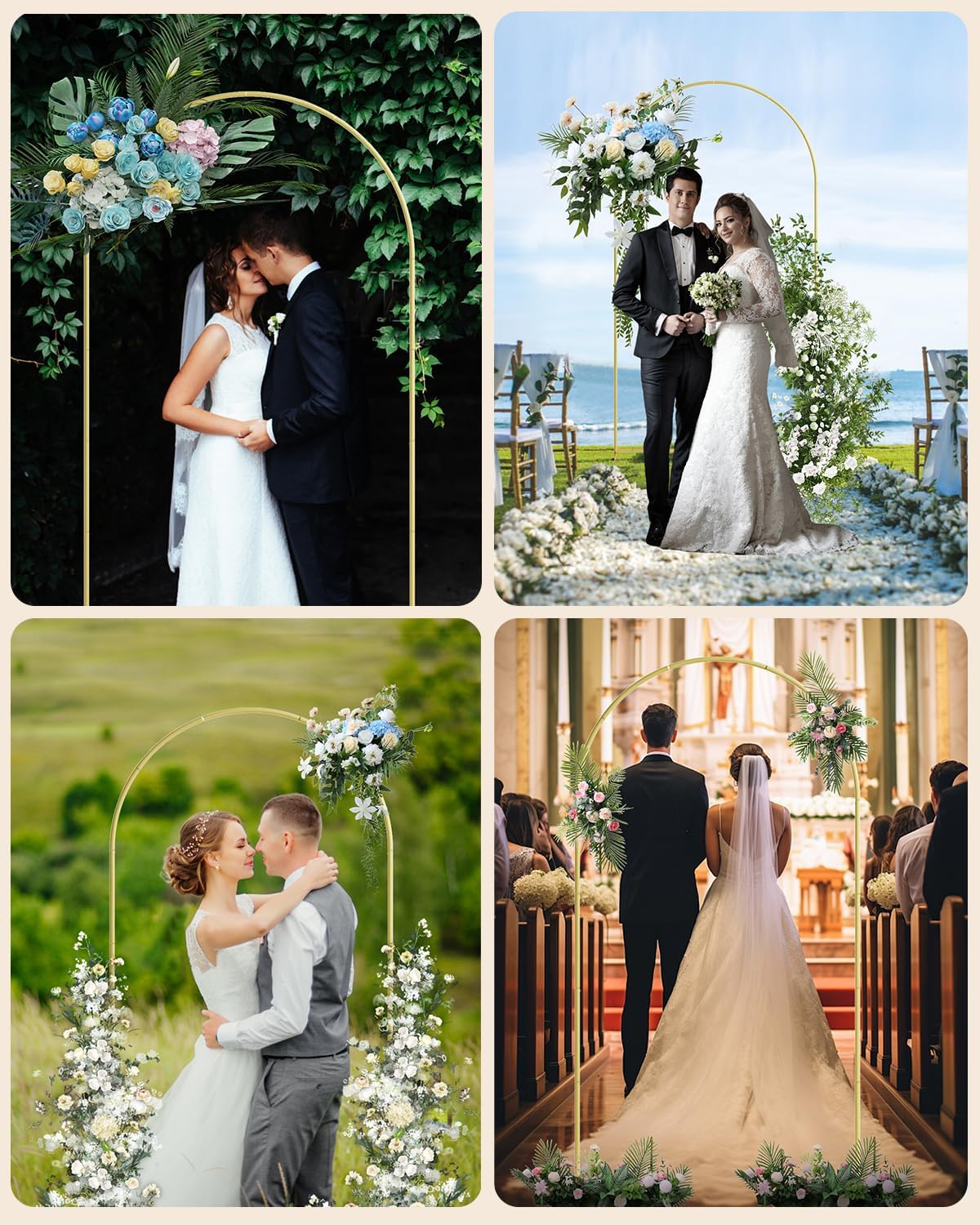 Arco per Matrimonio in Metallo - Set 2 Pezzi - immagine 7