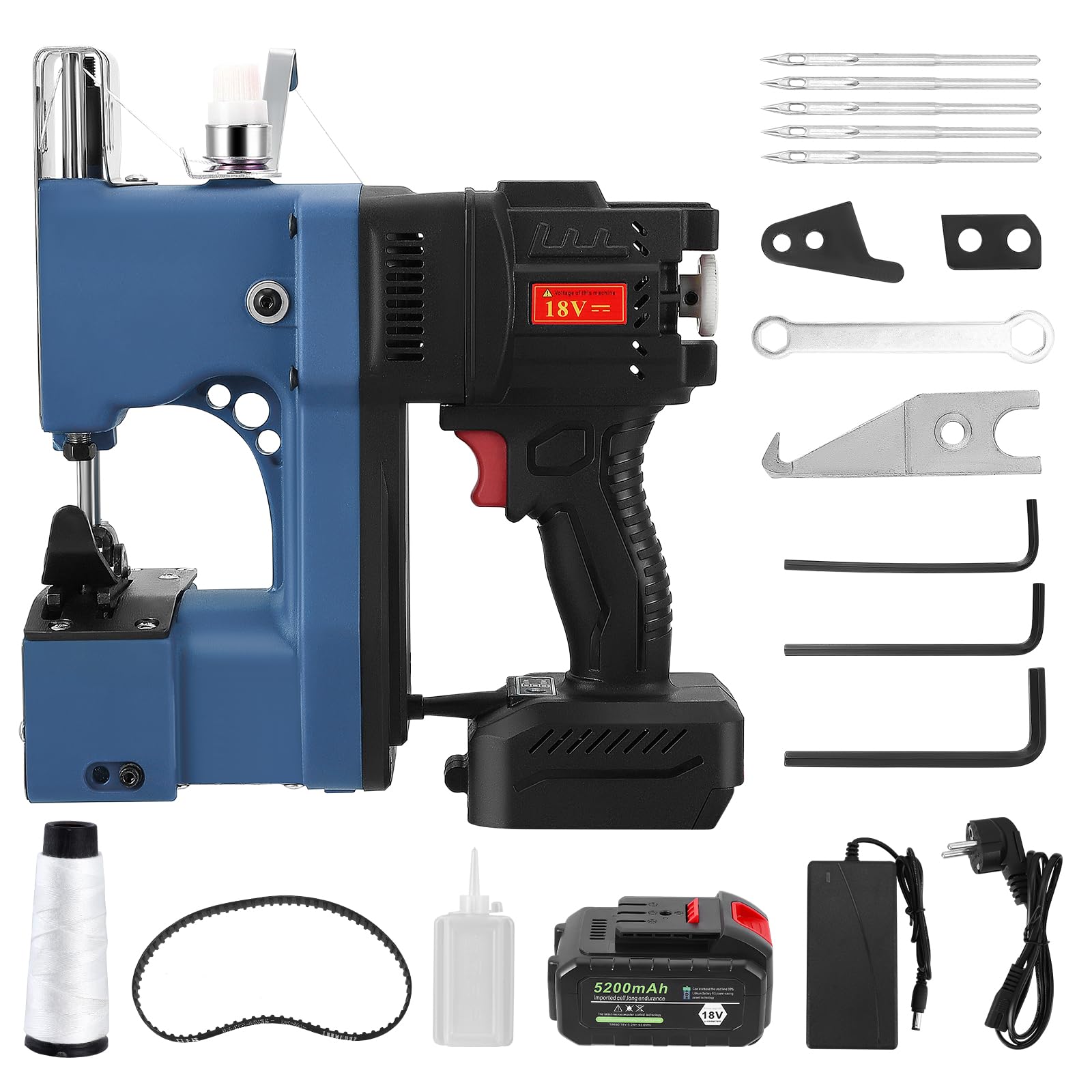 Macchina da Cucire Portatile 18V 14000RPM