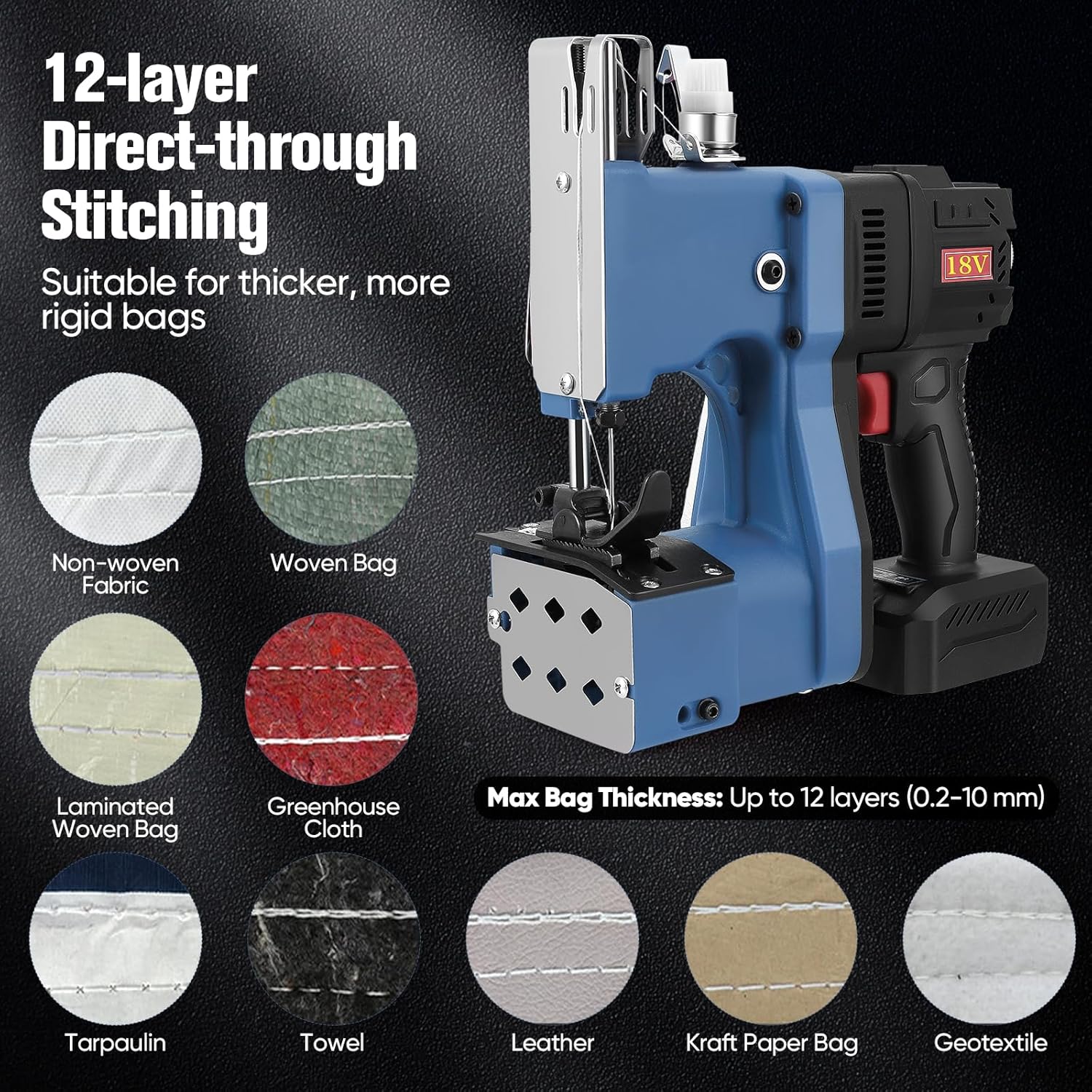 Macchina da Cucire Portatile 18V 14000RPM - immagine 5