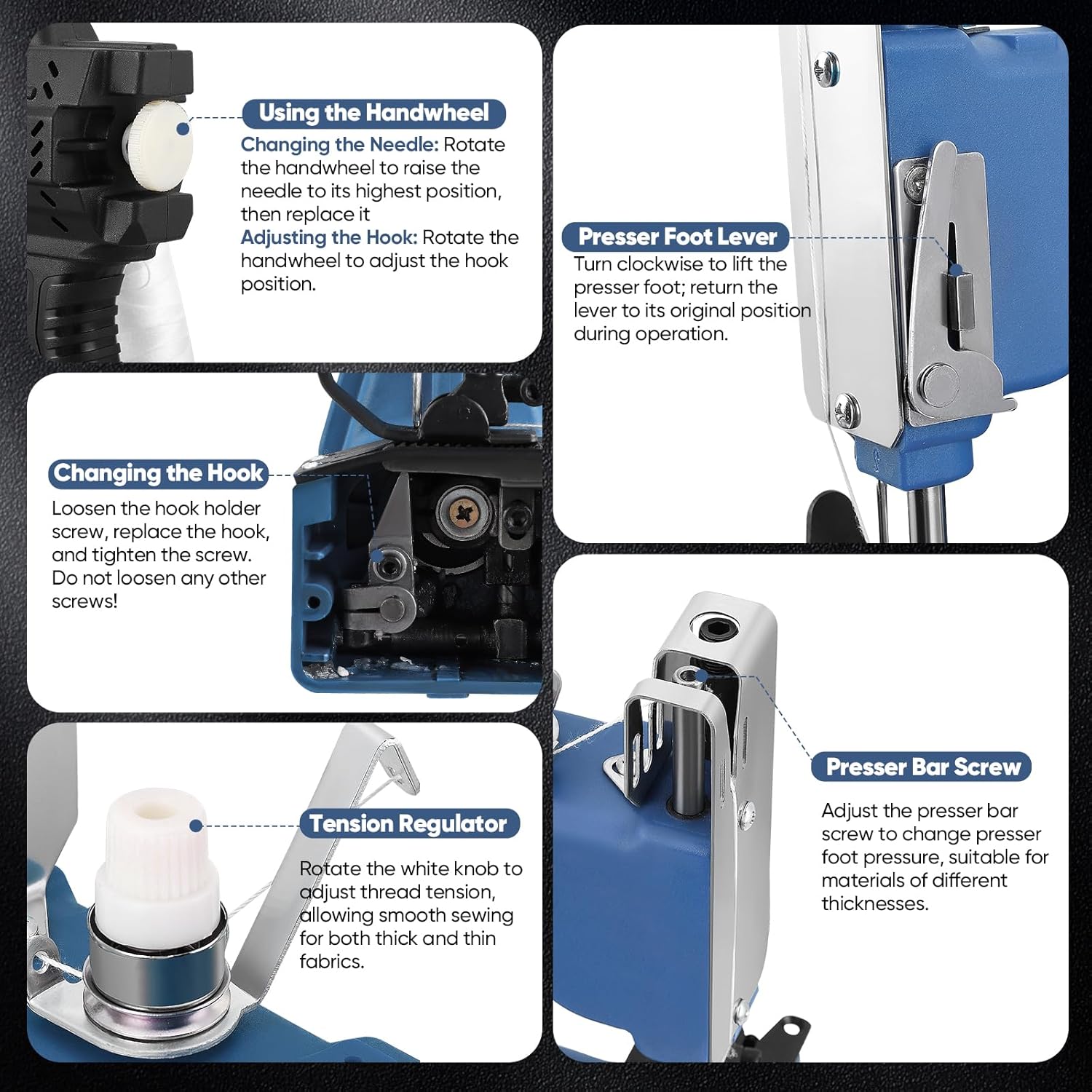 Macchina da Cucire Portatile 18V 14000RPM - immagine 8