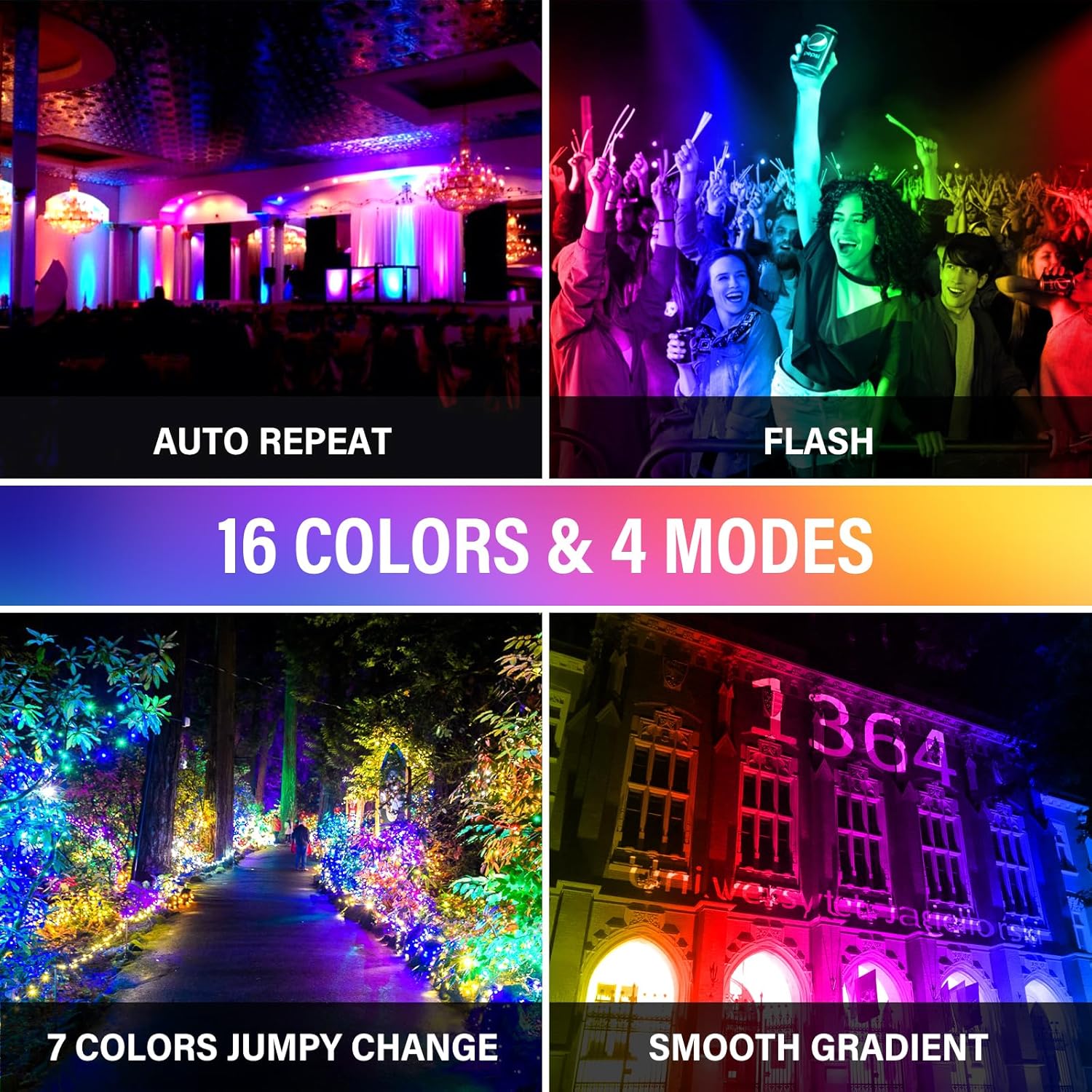 RIGIDON Faretto LED RGB 100W con Telecomando (2 pezzi) - immagine 6