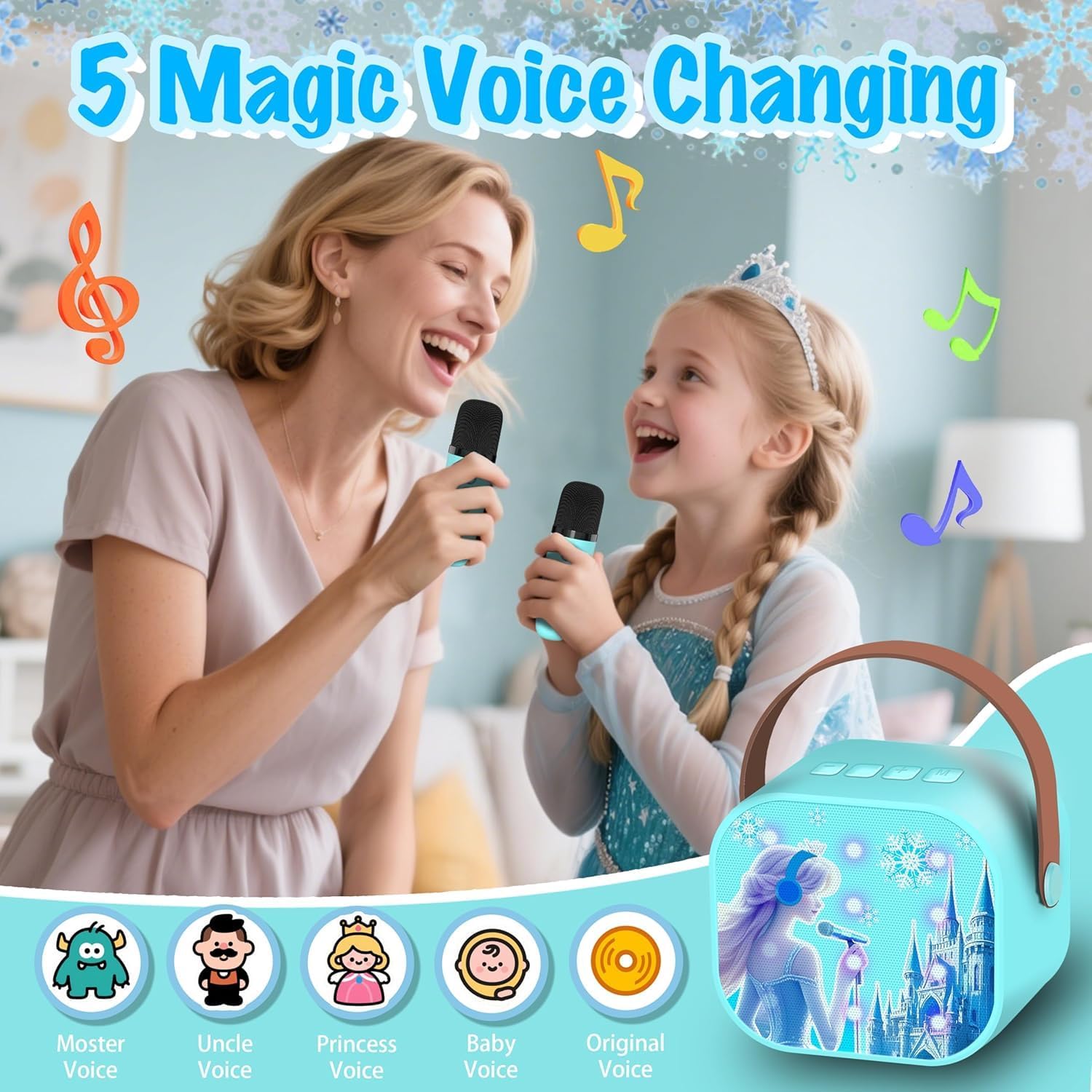 Microfono Frozen Karaoke con Mini Cassa Bluetooth - immagine 2