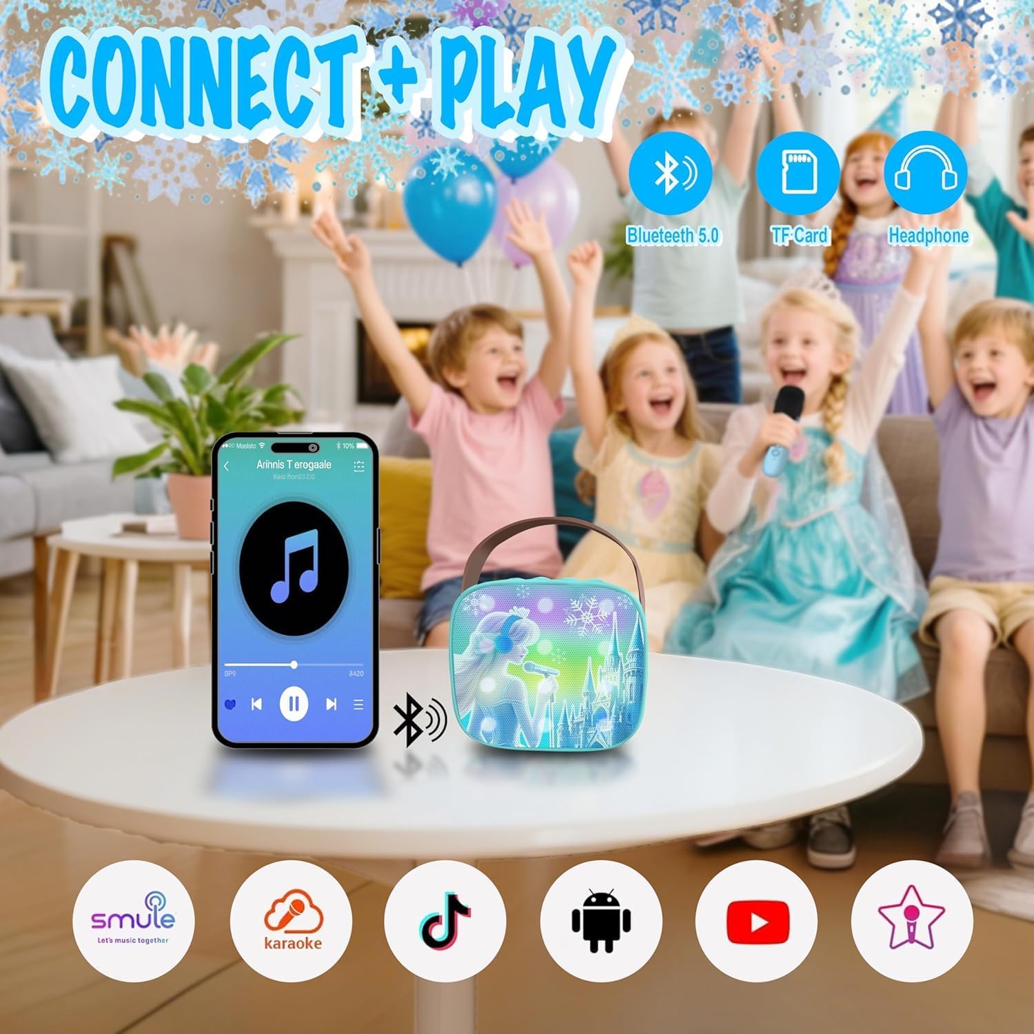 Microfono Frozen Karaoke con Mini Cassa Bluetooth - immagine 6