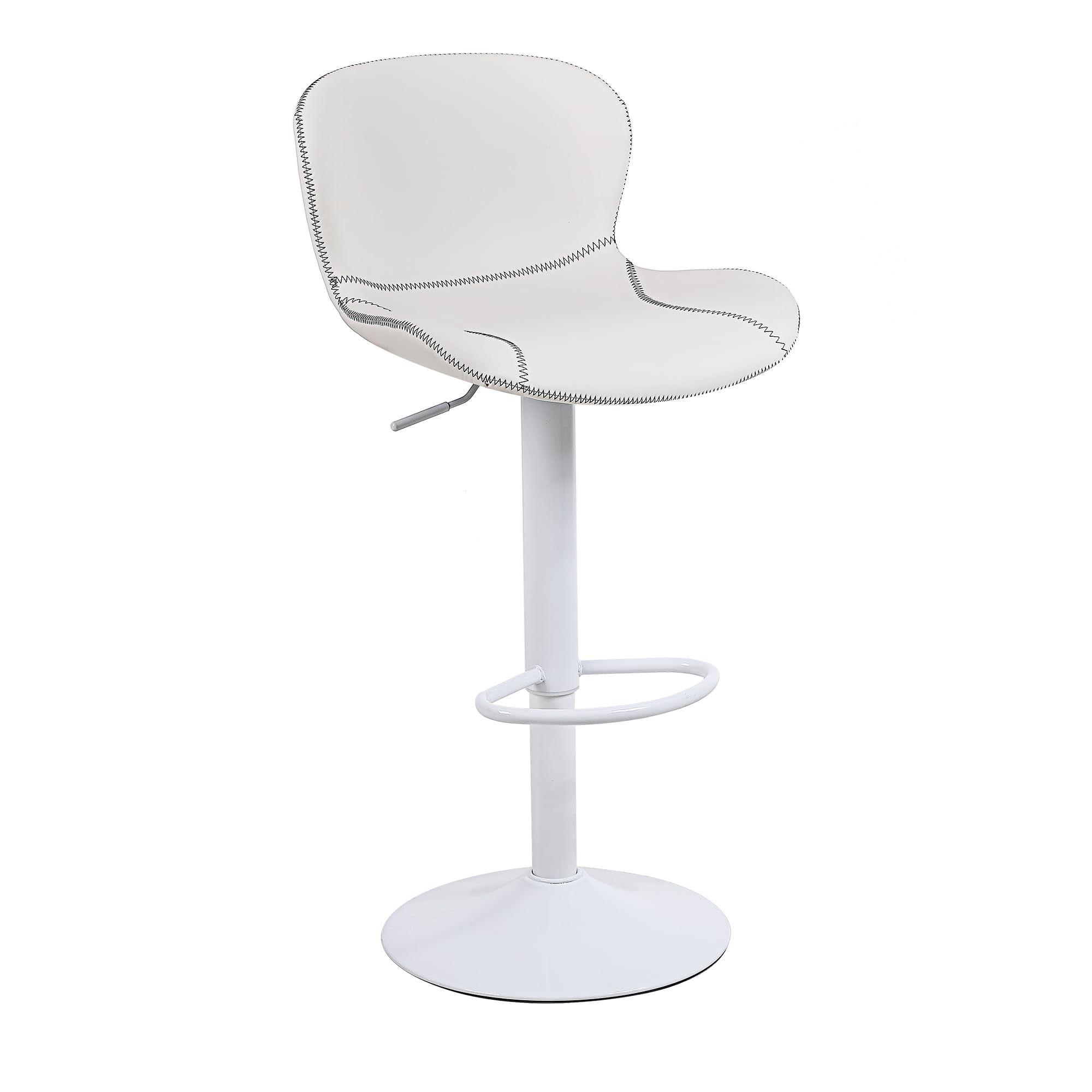 Youhauchair Sgabelli Cucina Regolabili in Ecopelle, Bianco
