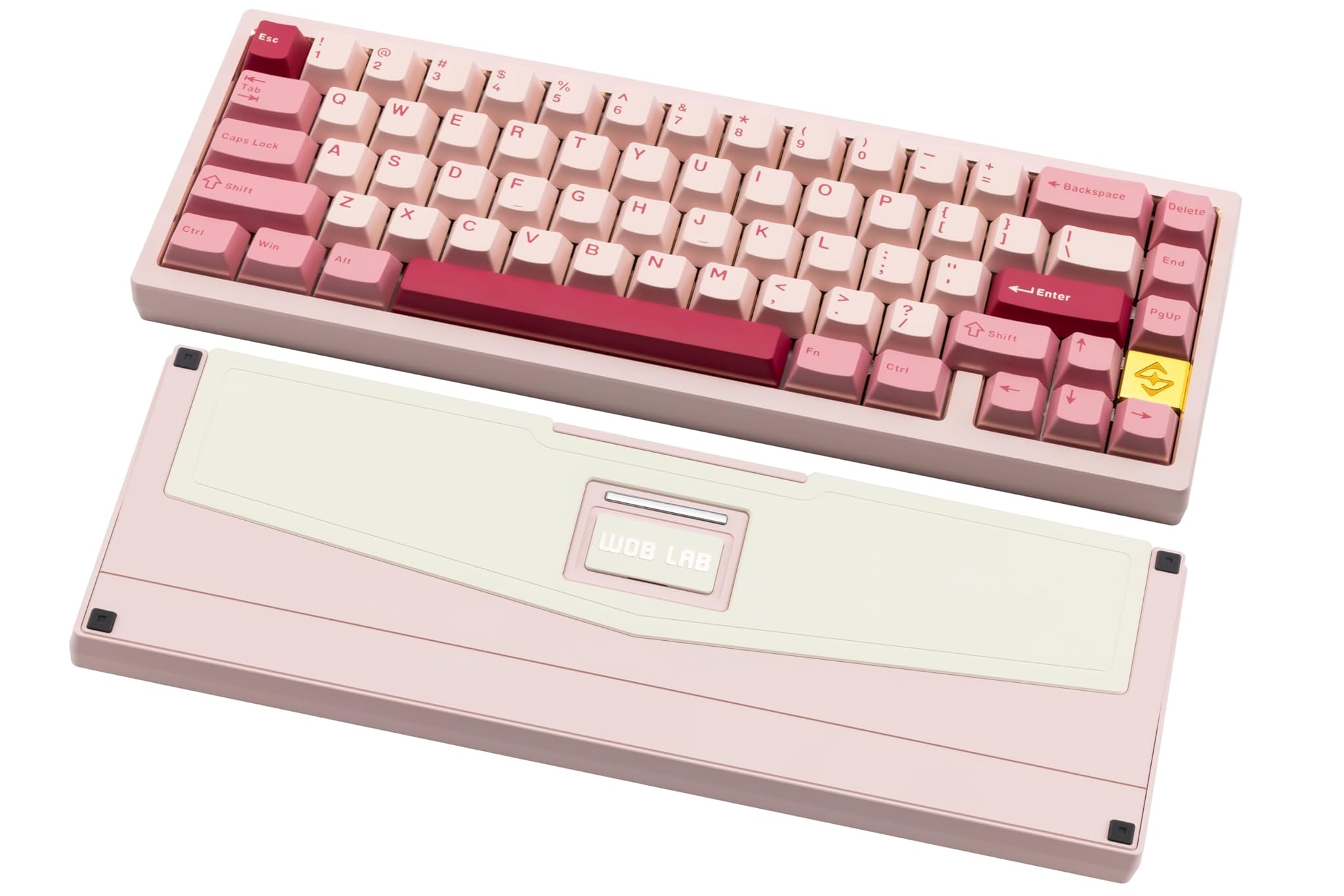 WOBKEY Zen 65 - Tastiera Meccanica Tri-Mode RGB, Ultra Pink