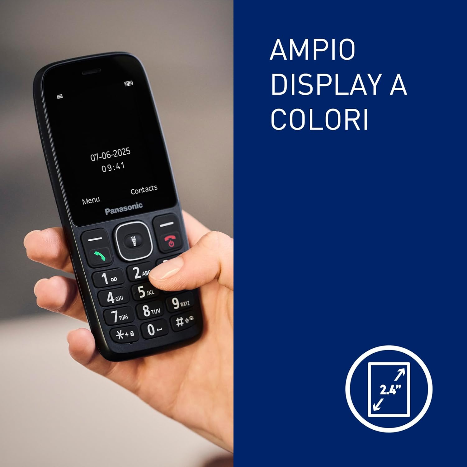 Panasonic KX-TF400EXB - Telefono Cellulare 4G, Nero - immagine 3