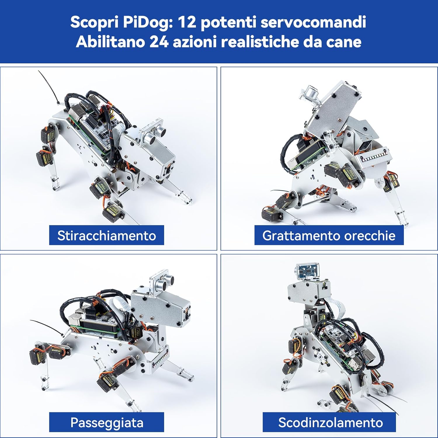 Sunfounder PiDog - Kit Robot per Cani per Raspberry Pi - immagine 5