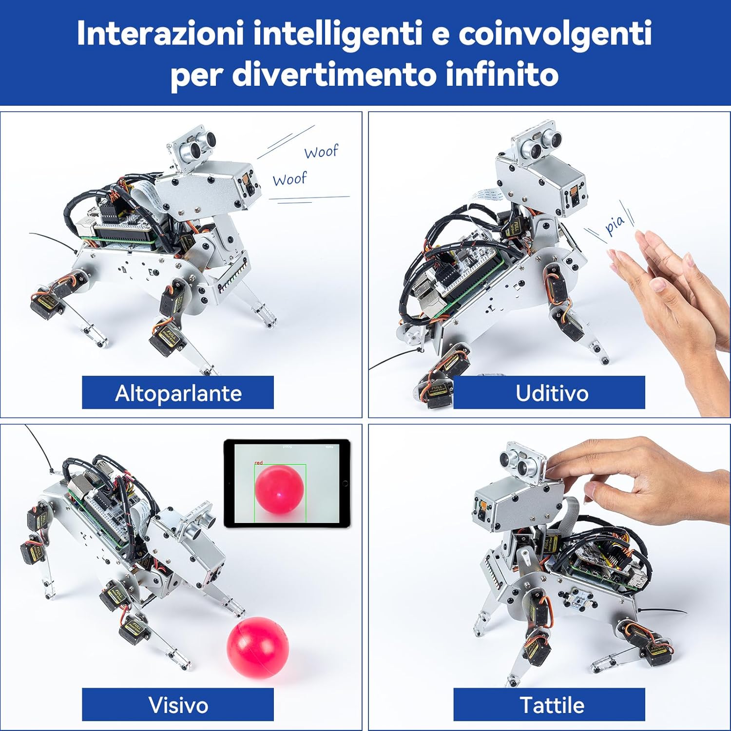 Sunfounder PiDog - Kit Robot per Cani per Raspberry Pi - immagine 6