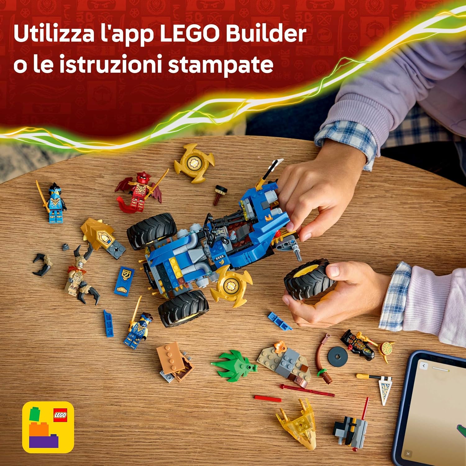 Lego NINJAGO Auto Mutaforma di Jay 2 in 1 - 71856 - immagine 6