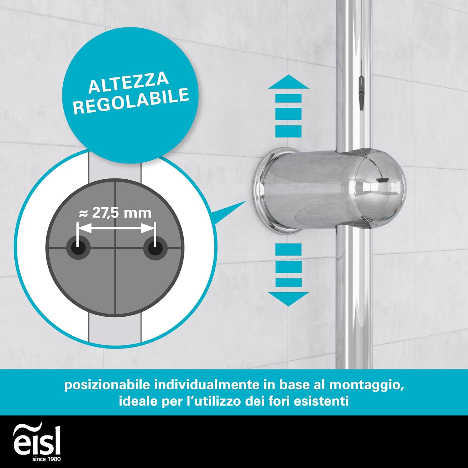 Eisl DXLD60087CS Colonna Doccia con Soffione Ø200mm - immagine 7