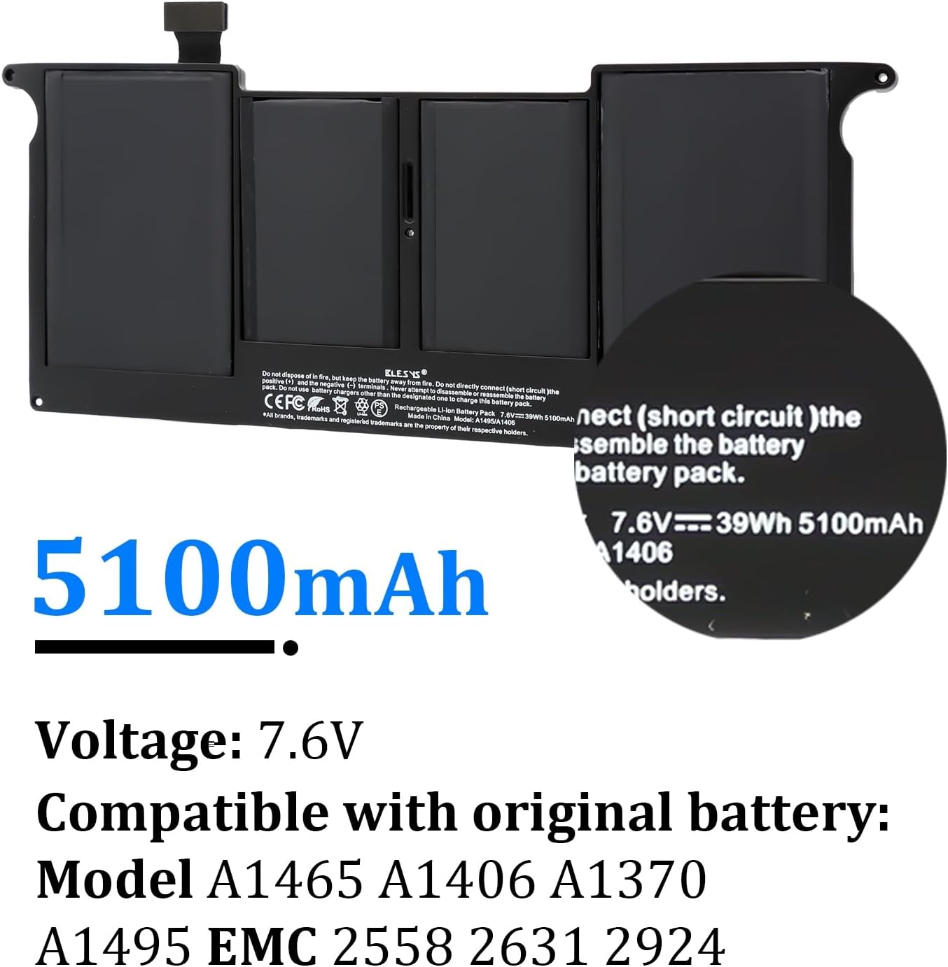 Batteria A1465 per MacBook Air 11" - immagine 2