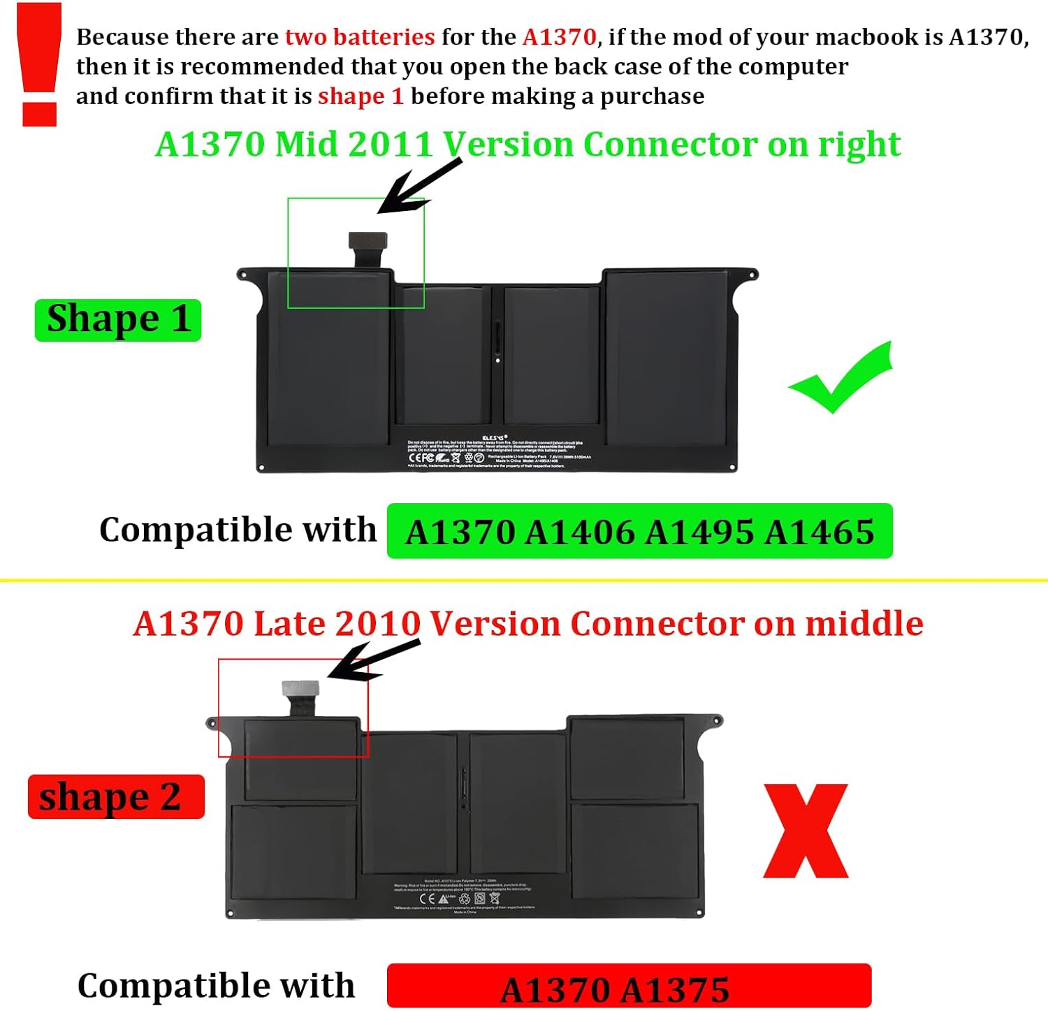 Batteria A1465 per MacBook Air 11" - immagine 3