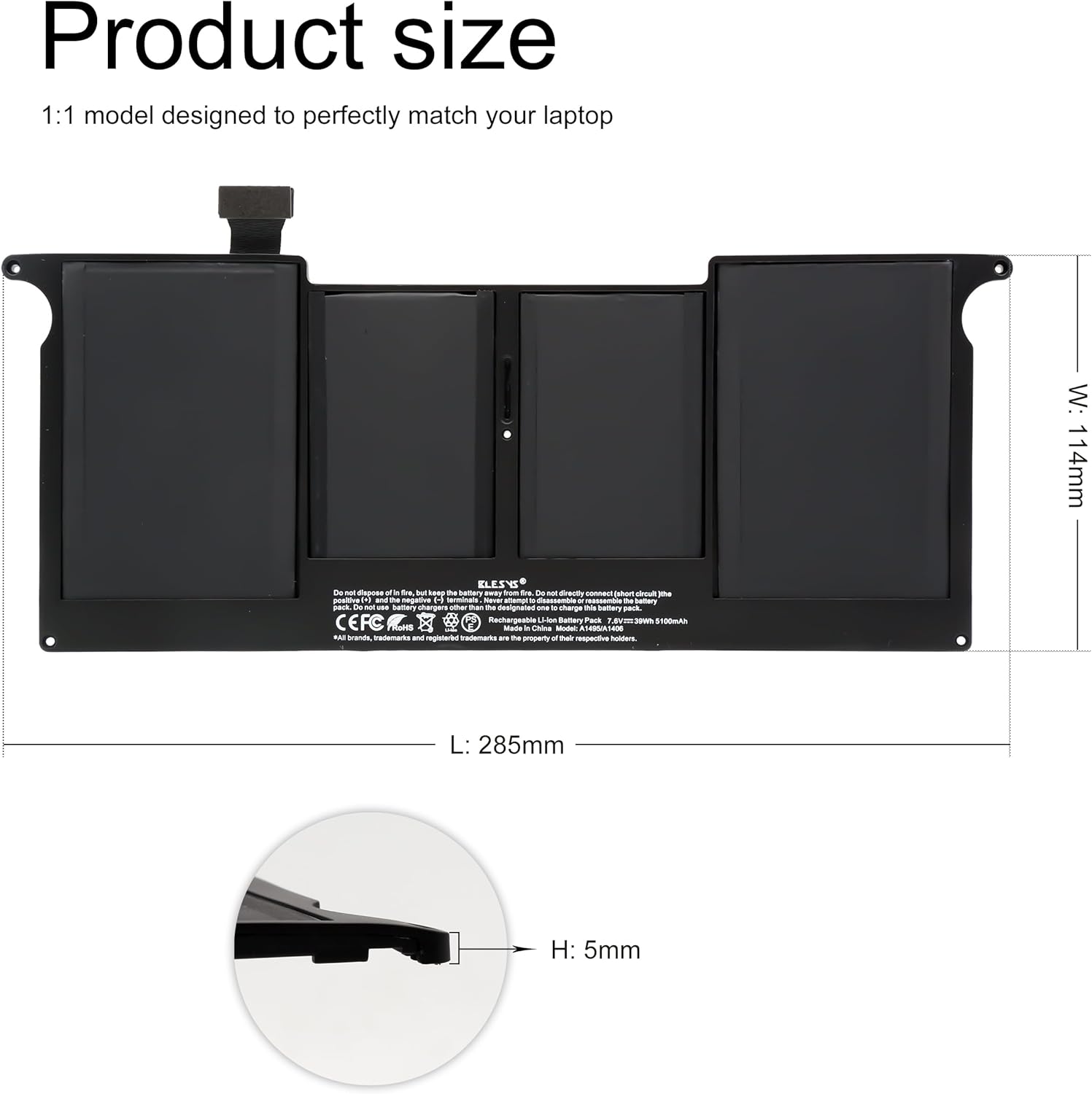 Batteria A1465 per MacBook Air 11" - immagine 6