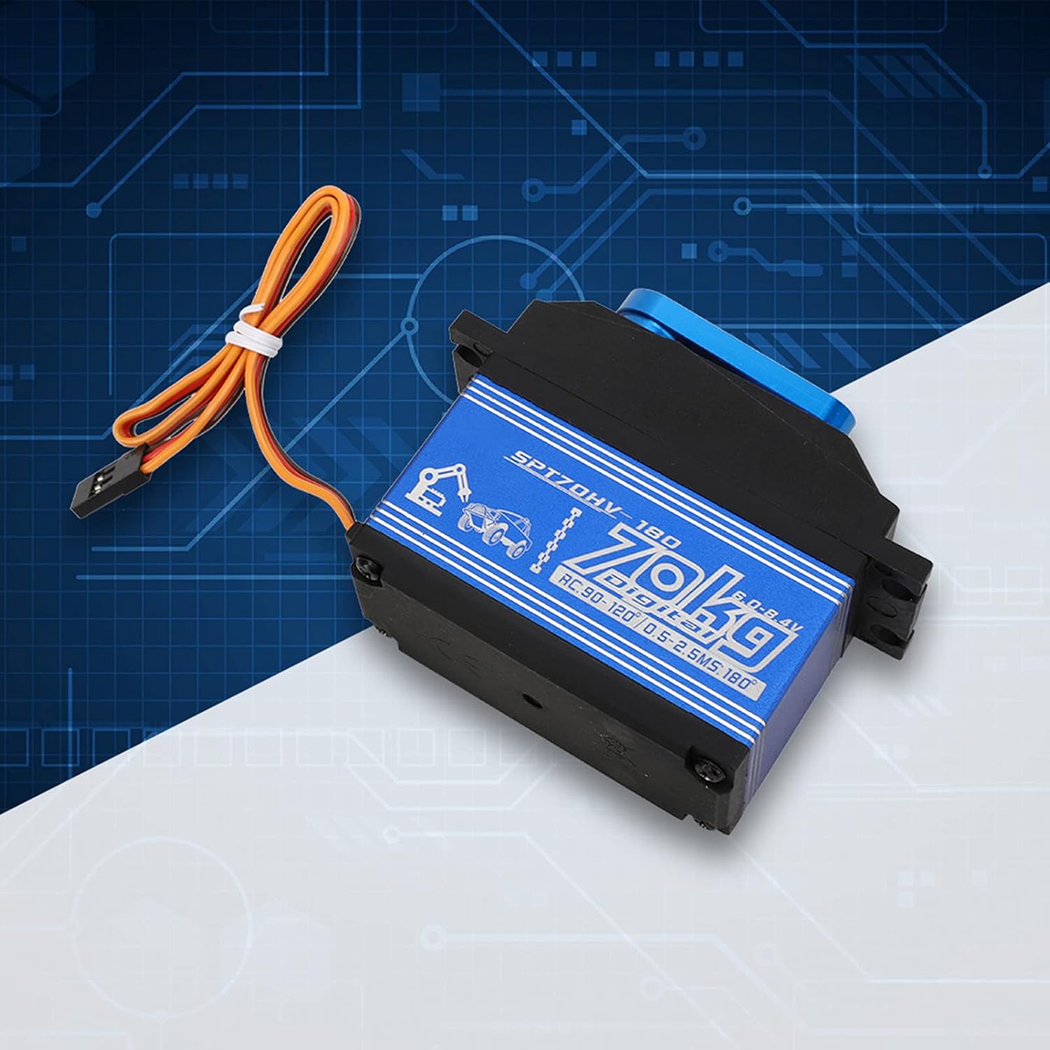 Sterzo in Metallo Impermeabile Servo Digitale RC 70KG - immagine 3