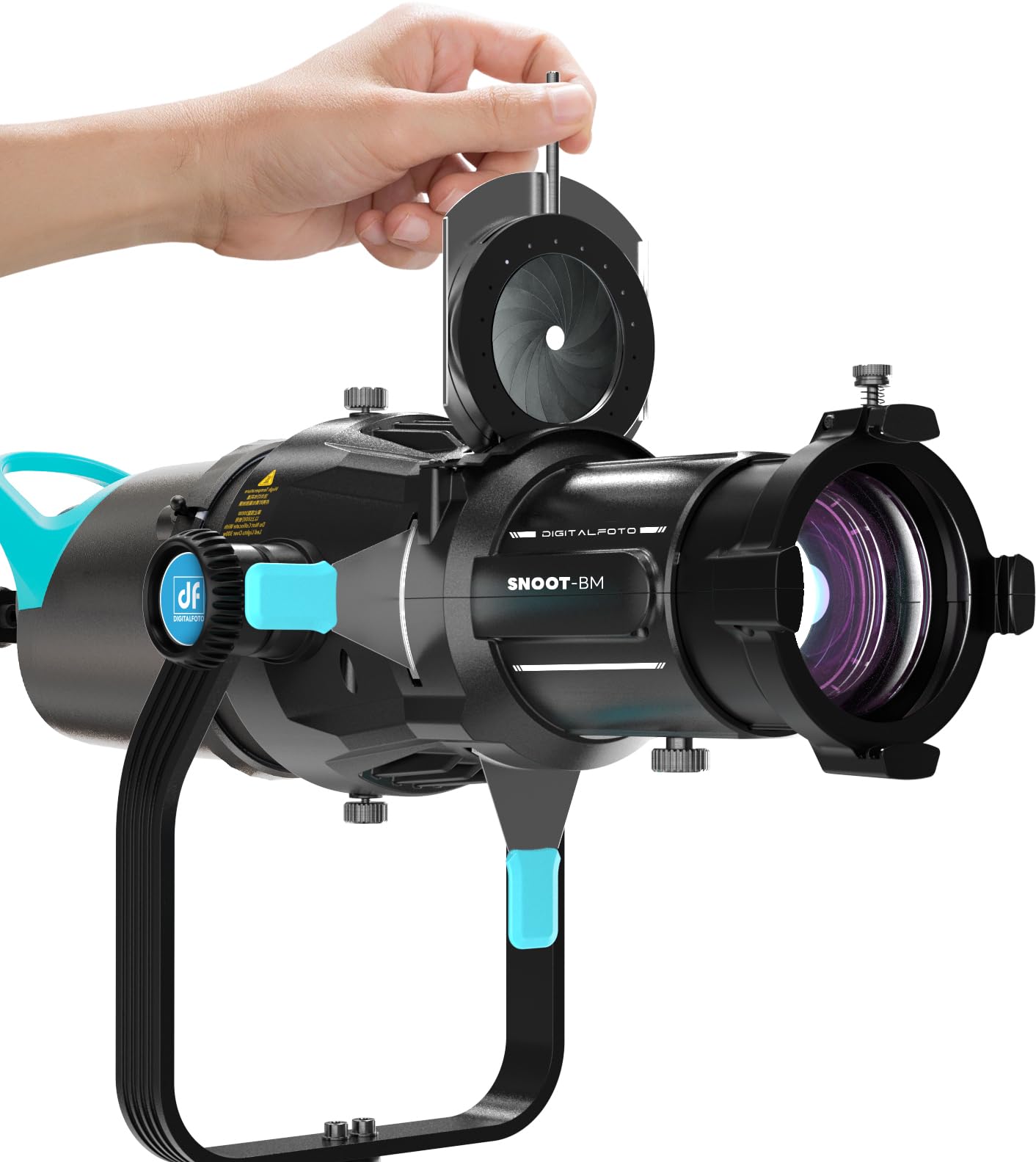Df Digitalfoto Proiettore Ottico Snoot Bowens Mount Gobo con Iris