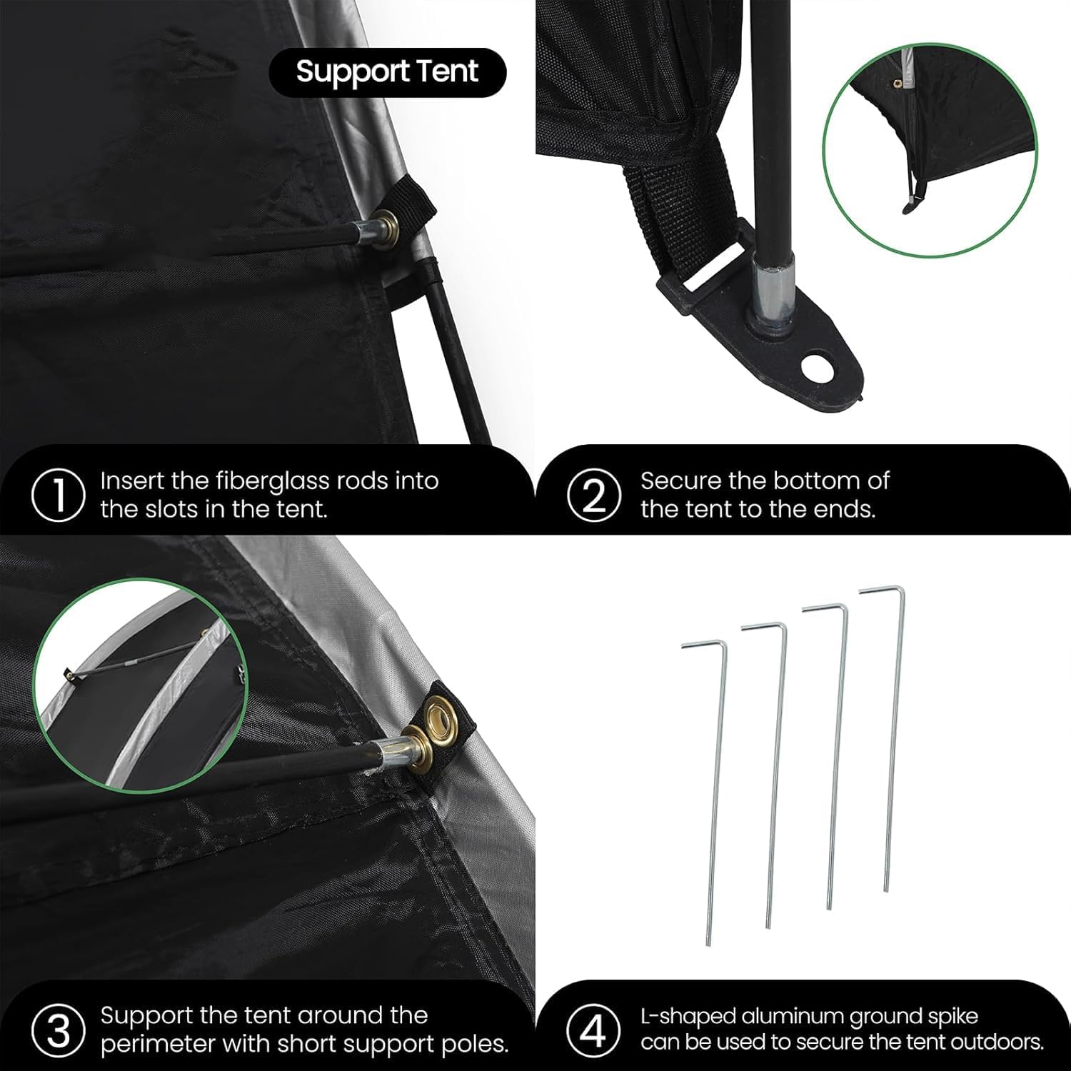 TOOSOAR Tenda da Bicicletta 200x165x80cm - immagine 4