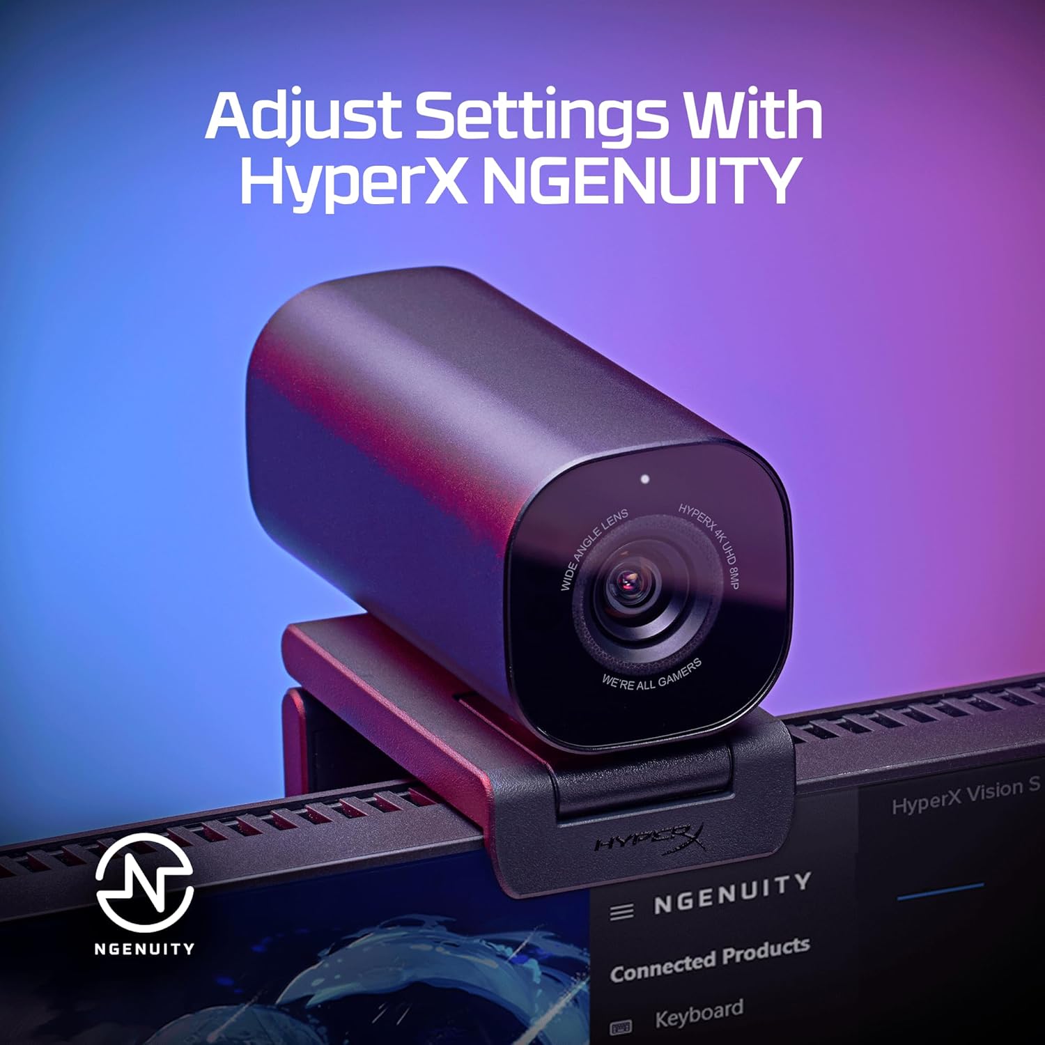 Hyperx Vision S Webcam 4K 30fps / FHD 60fps, Nero - immagine 9