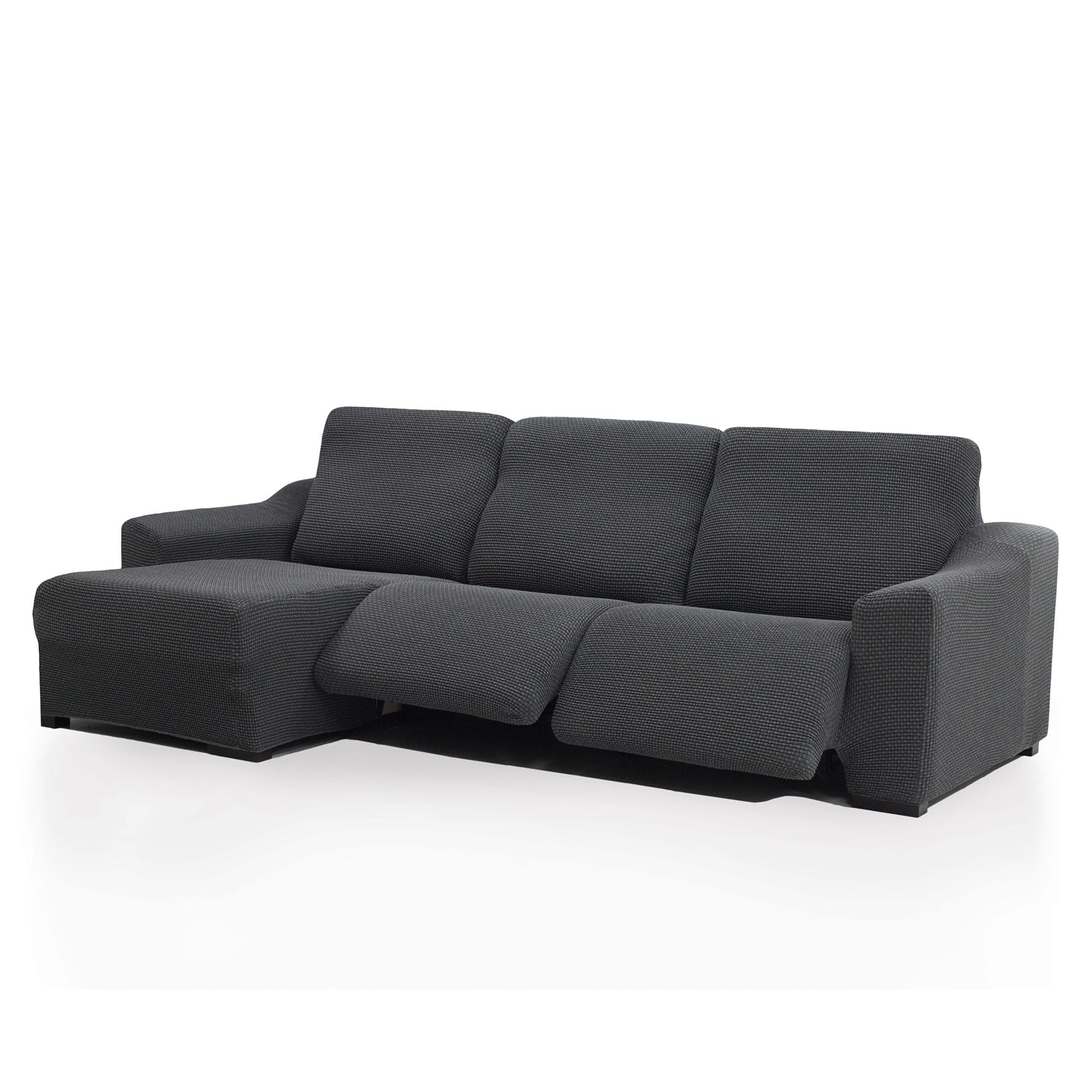 Fodera per Chaise Longue Super Regolabile, Grigio Scuro