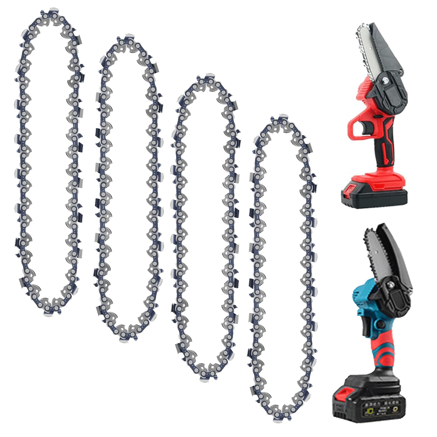 Chainsaw Chain - 4 Pezzi Mini Catena Motosega 6 Pollici