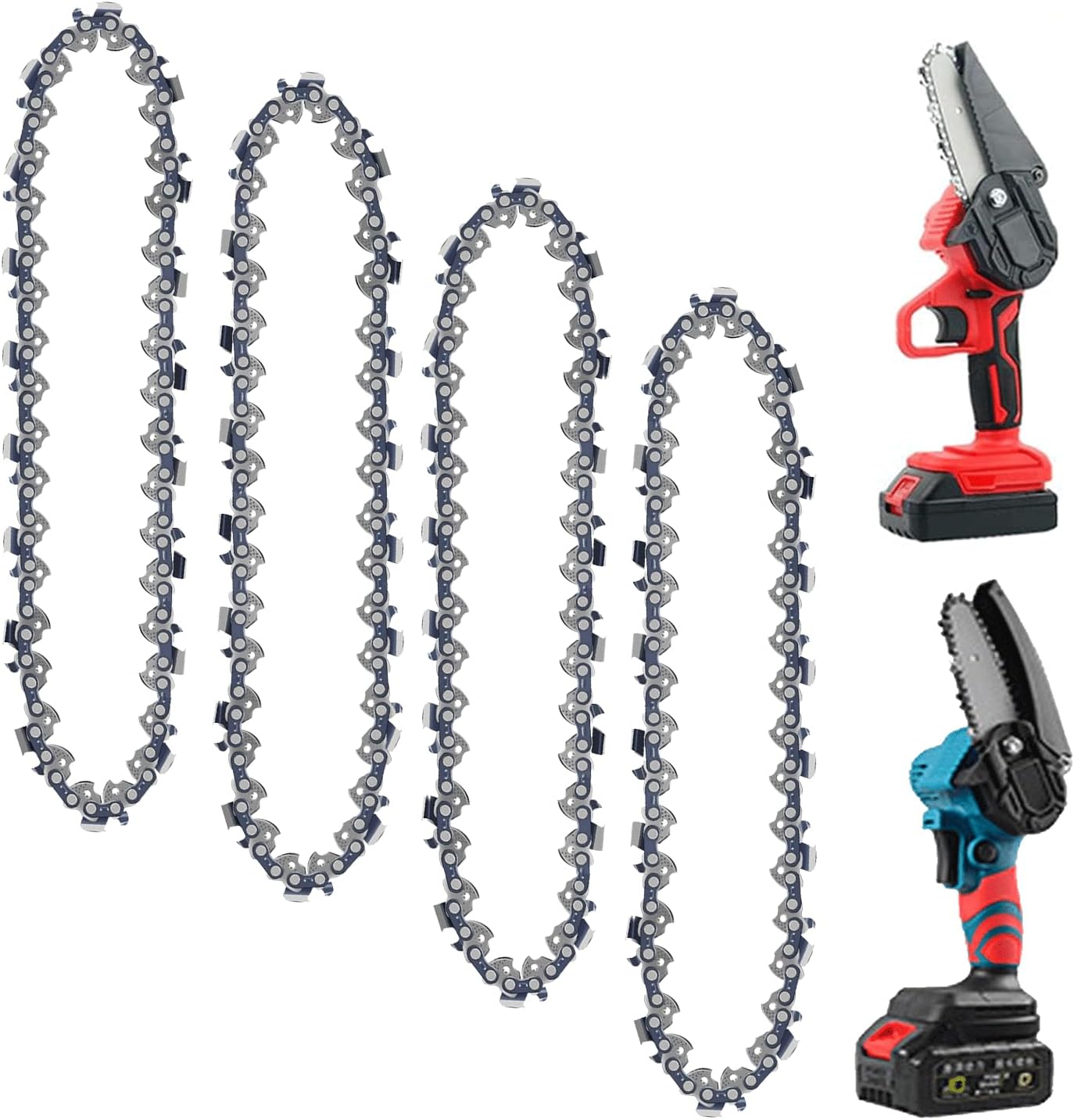Chainsaw Chain - 4 Pezzi Mini Catena Motosega 6 Pollici - immagine 1