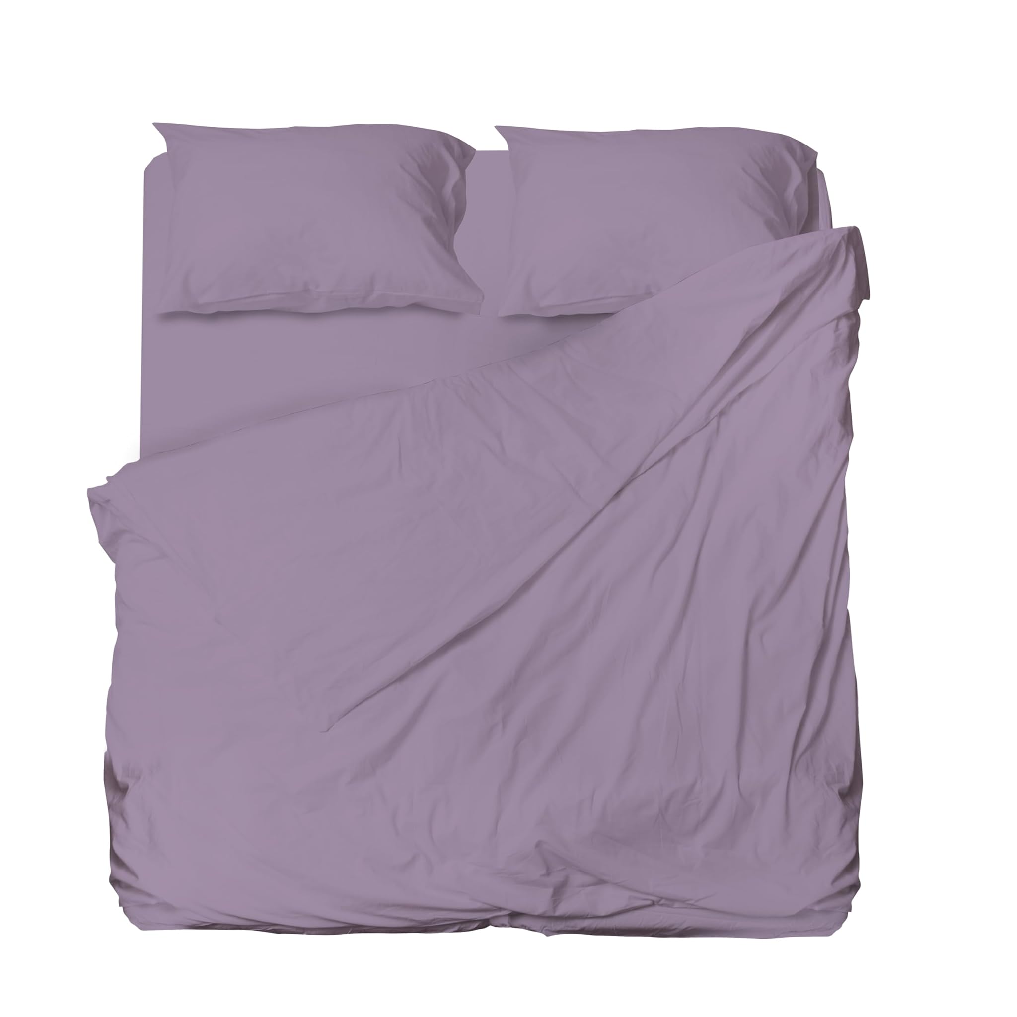 Hermet Set Lenzuolo Matrimoniale Microfibra, Lilla