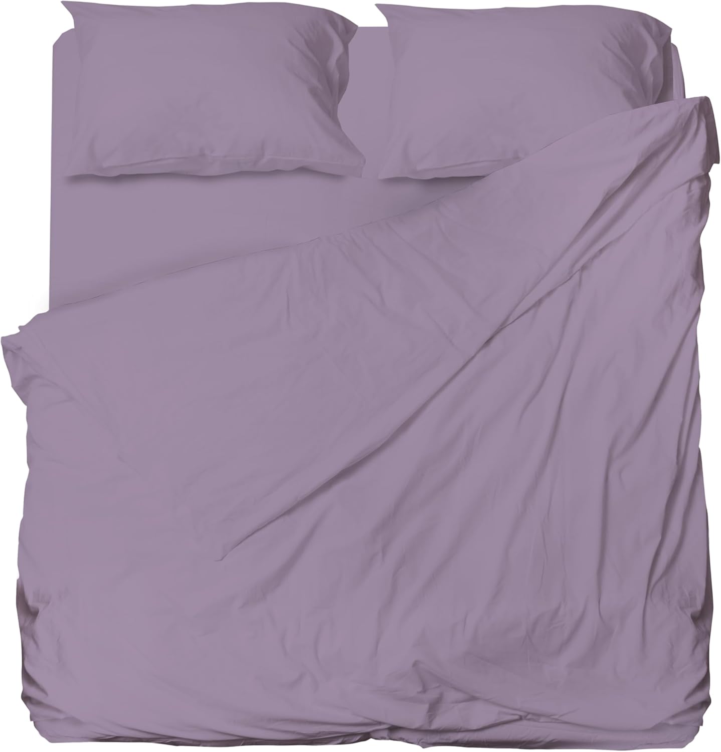 Hermet Set Lenzuolo Matrimoniale Microfibra, Lilla - immagine 1