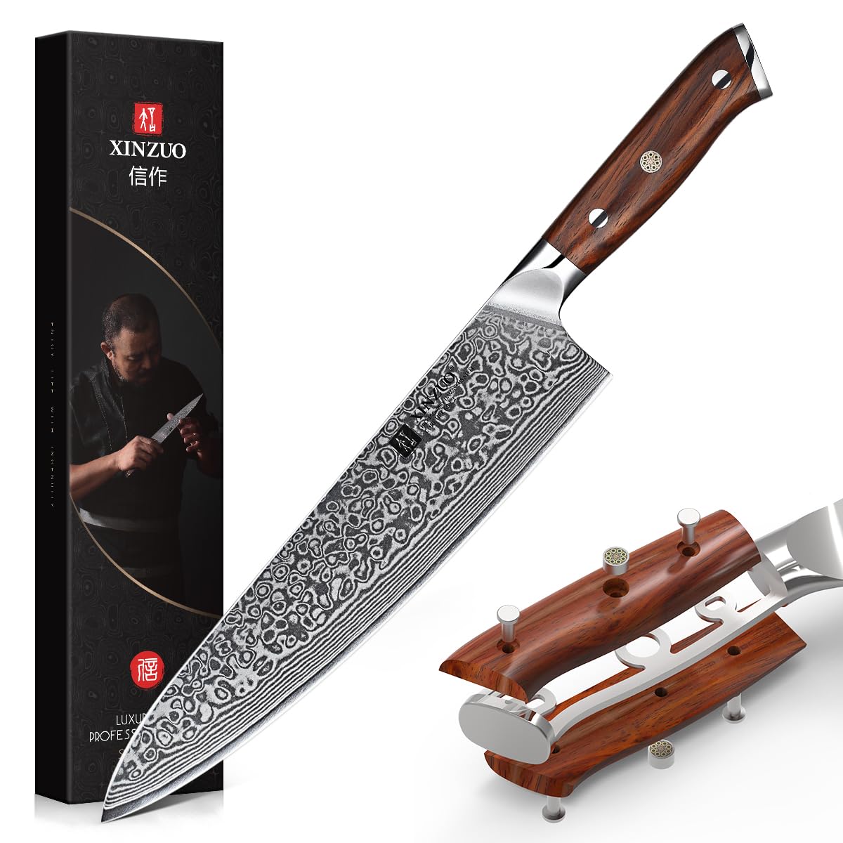 Xinzuo Coltello da Chef Acciaio Damasco 25.5cm