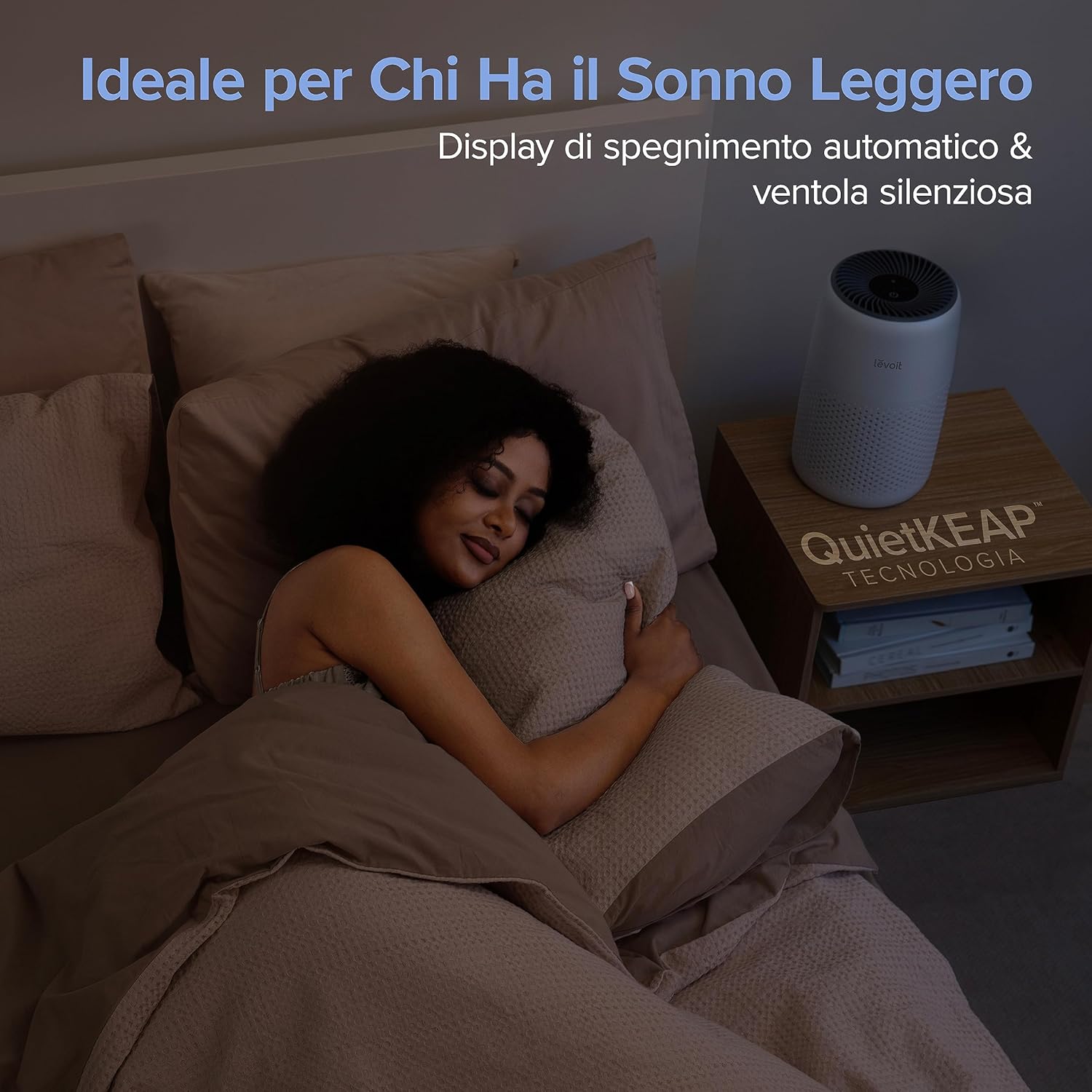 Levoit Purificatore d'Aria con Filtro HEPA, Bianco - immagine 4