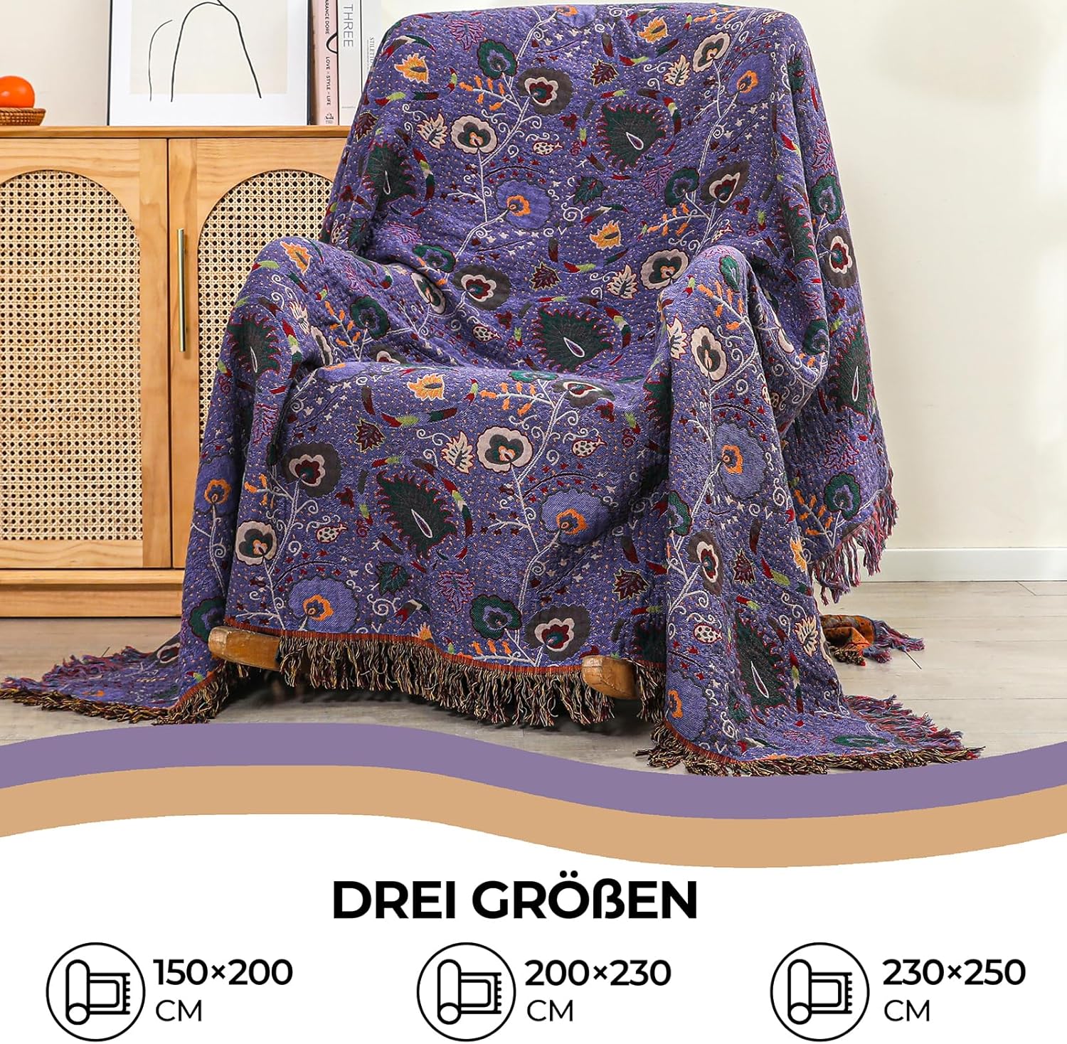 Hoordry Copriletto in Mussola Double Face 150x200 cm - immagine 3