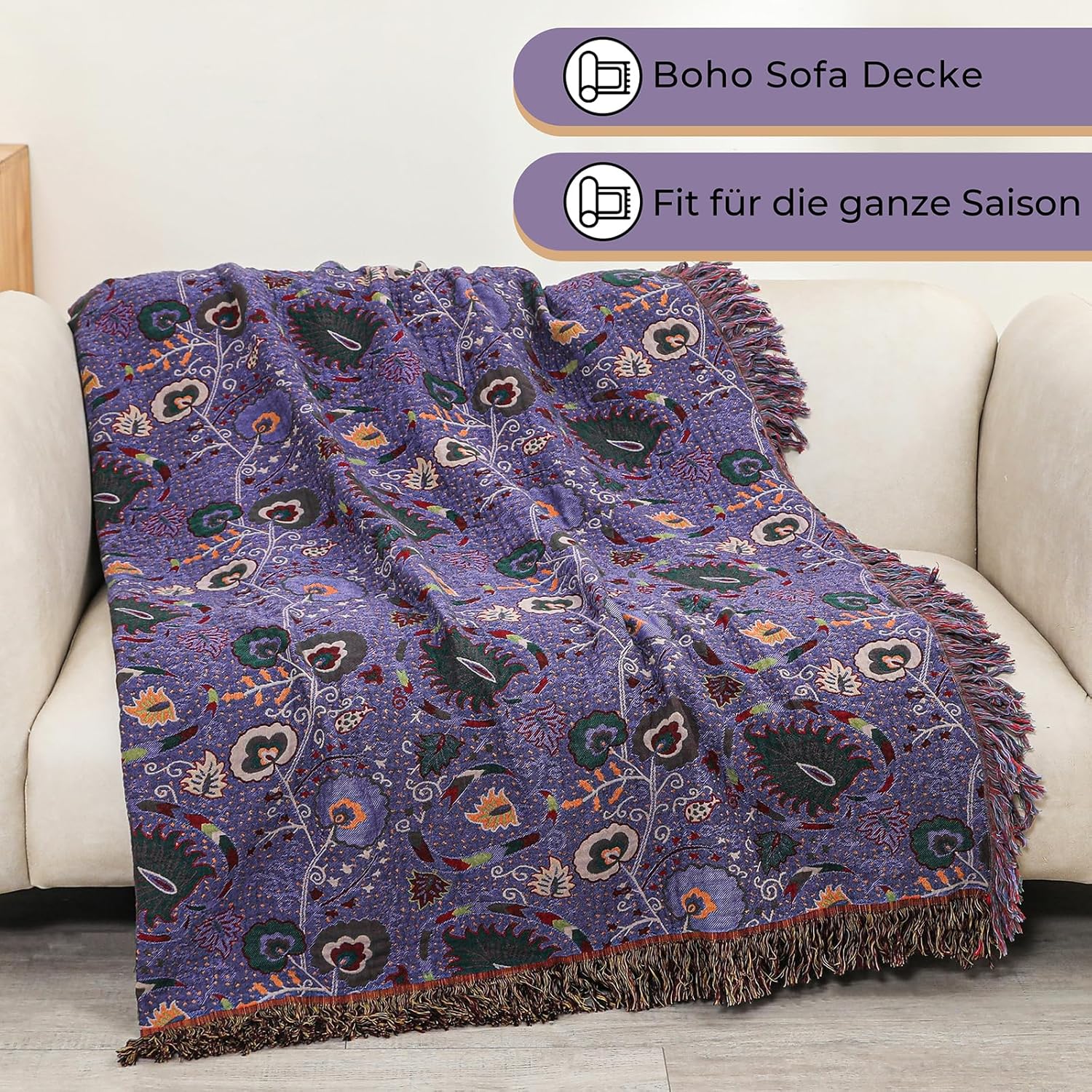 Hoordry Copriletto in Mussola Double Face 150x200 cm - immagine 5