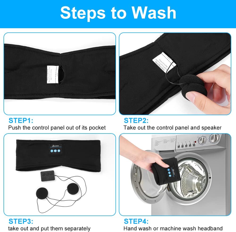 Flintronic Cuffie Fascia Bluetooth V5.0 per Dormire e Sport - immagine 6